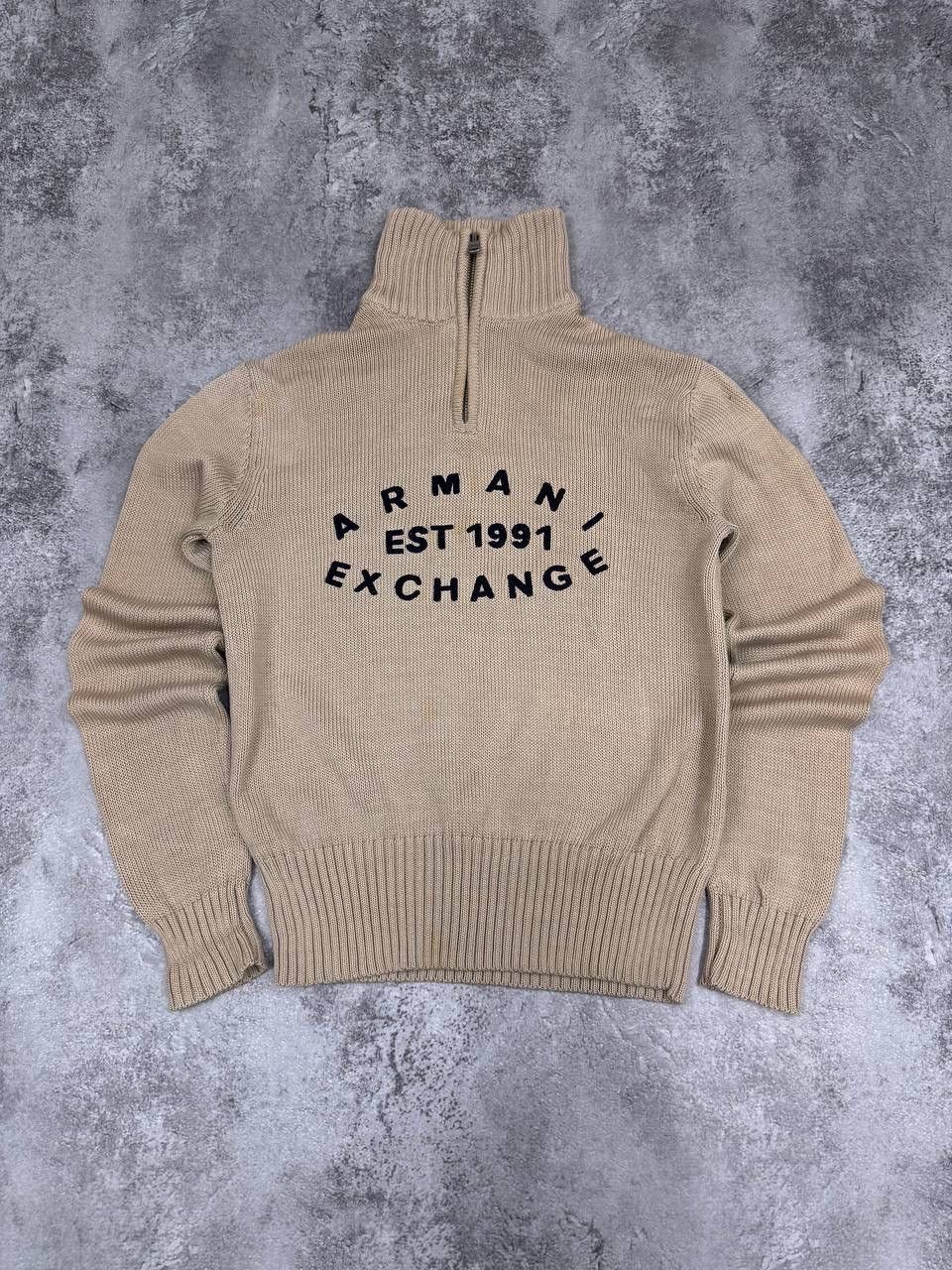 Armani Exchange Armani Exchange Men's Half Zip Sweater Beige Size S Size US S / EU 44-46 / 1 - 1 Thumbnail