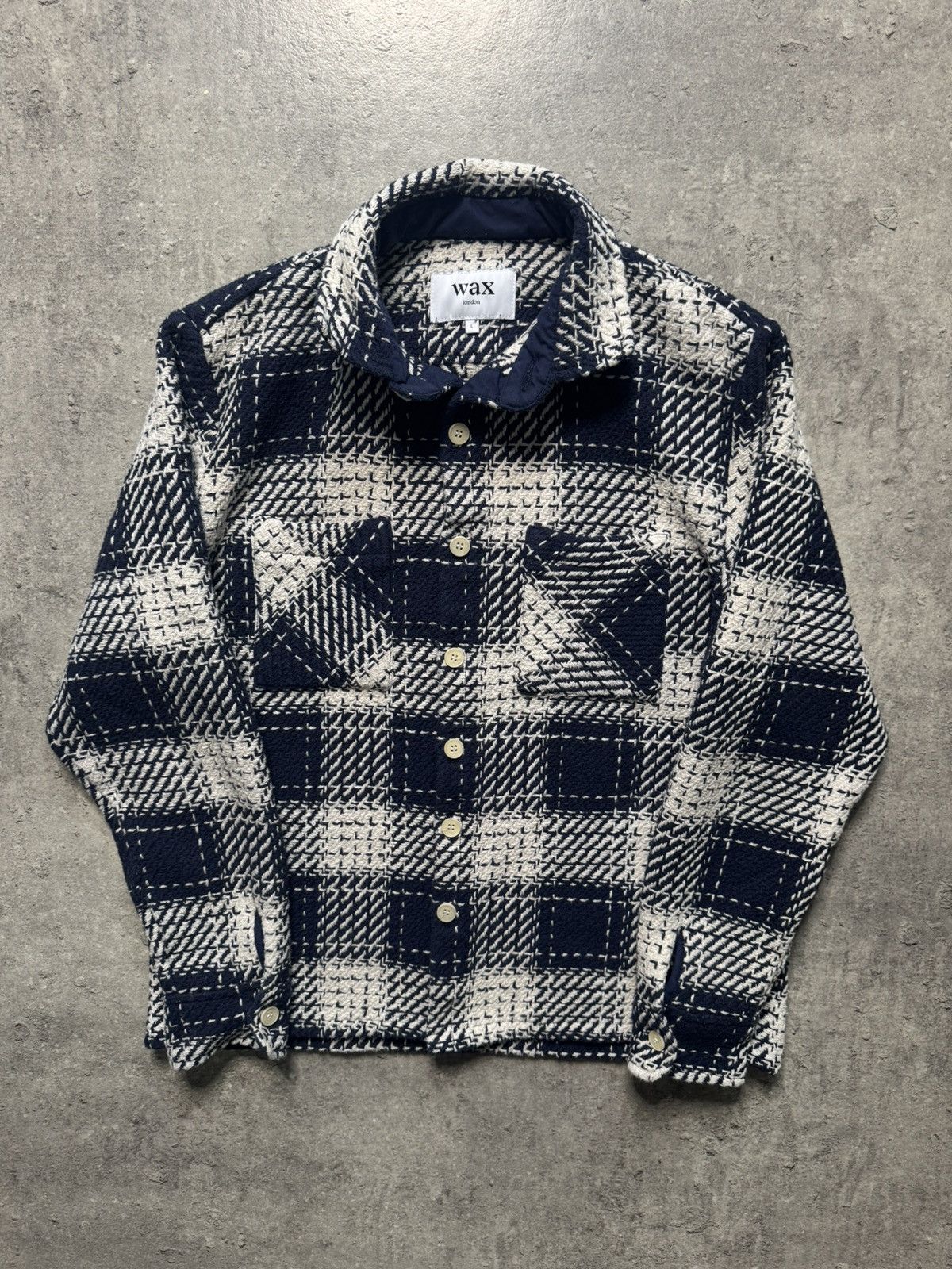 Wax London Wax London Whiting Beatnik Overshirt Marine Large Size US L / EU 52-54 / 3 - 2 Thumbnail