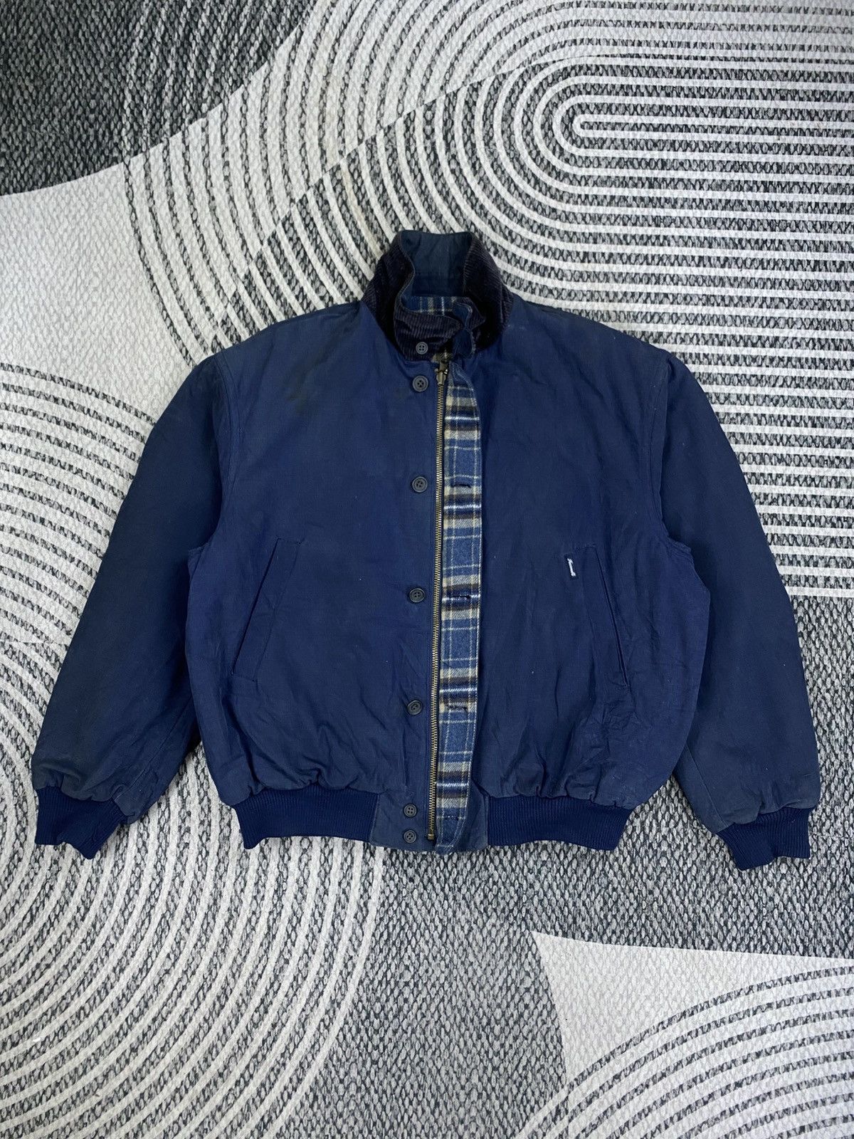 Faconnable 🔥RARE Faconnable Checked Reversible Bomber Jacket Size US XL / EU 56 / 4 - 7 Thumbnail