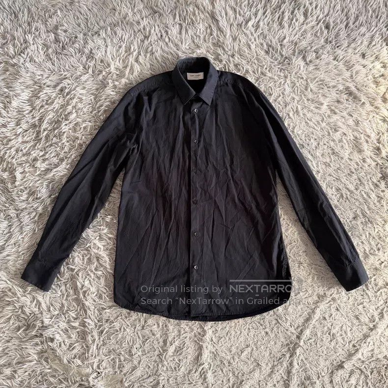 Saint Laurent Paris Saint Laurent Paris Black Basic Long Sleeve Shirt Jacket Size XS / US 0-2 / IT 36-38 - 2 Thumbnail