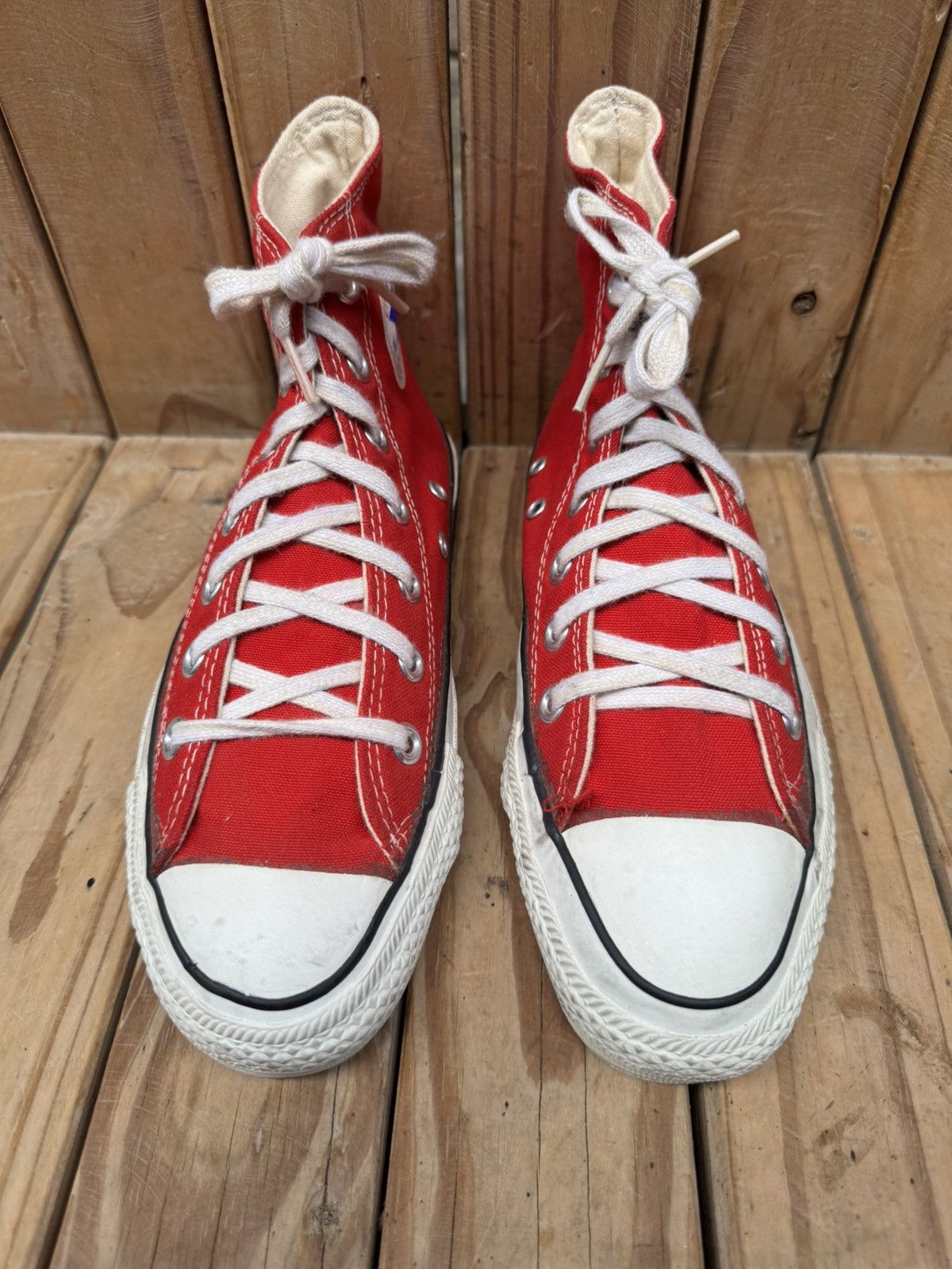 Converse VTG converse all star Hi Top canvas sneakers made in USA Size US 5 / EU 37 - 2 Thumbnail