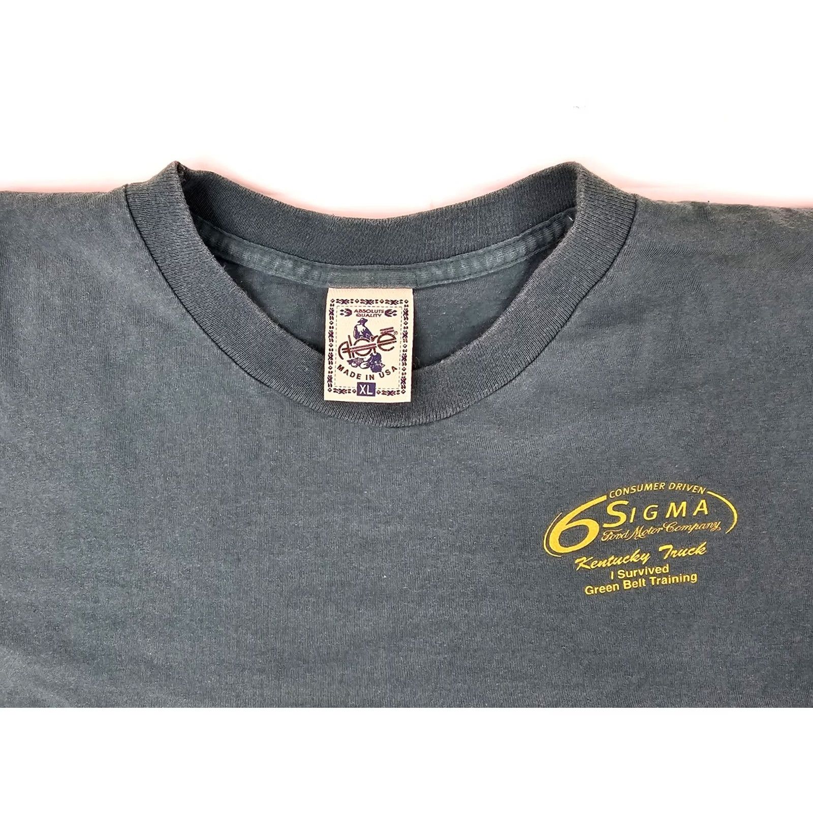Ford VINTAGE Ford T-Shirt Men XL Green 90s Alore Single Stitch Kentucky Truck Plant Belt Tee US Size ONE SIZE - 4 Thumbnail