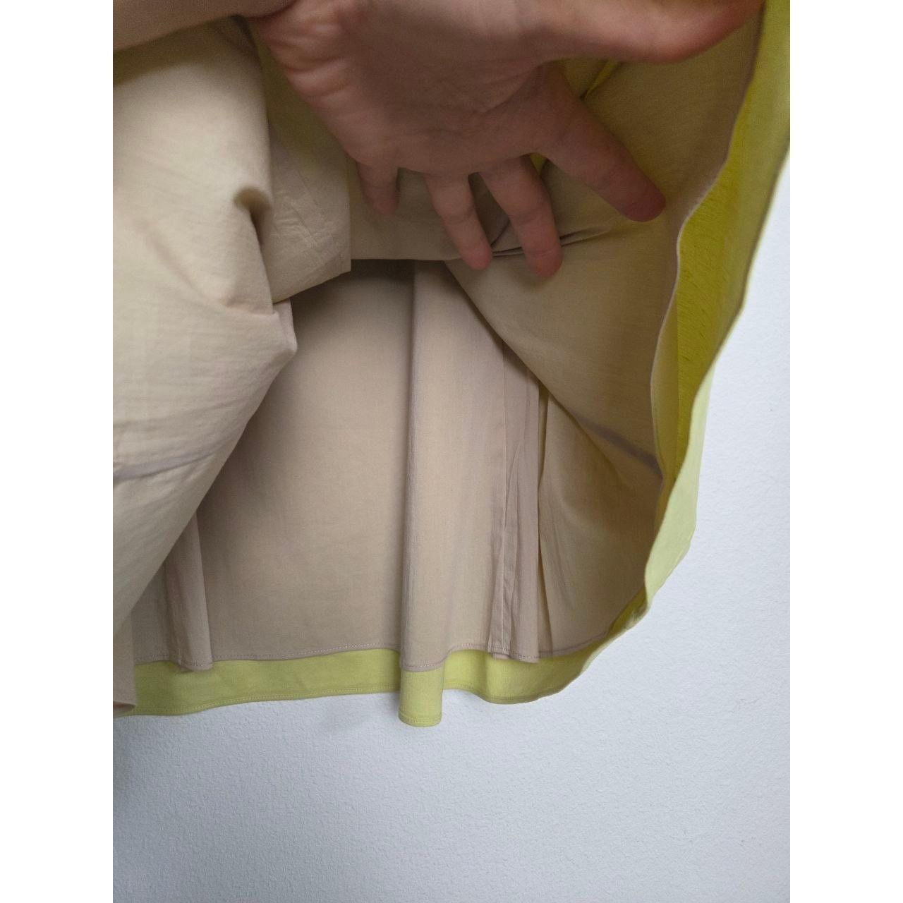 Theory Theory Dress Good Linen Drape Back Mini Lime Yellow Size 4 Size S / US 4 / IT 40 - 8 Thumbnail