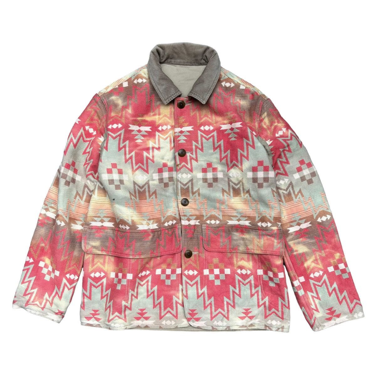 image of Polo Ralph Lauren Ralph Laurent Aztec Reversible Hunting Jacket in Khaki, Men's (Size Small)