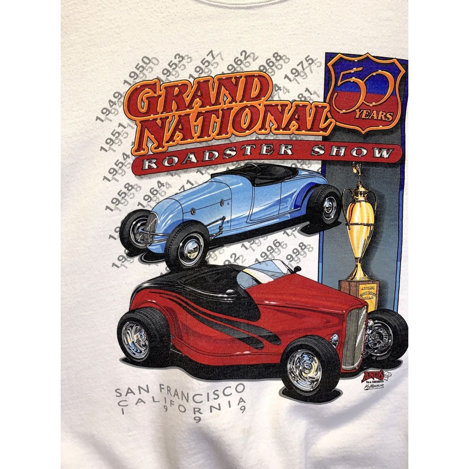 Hanes Vtg 1999 Grand Nations Roadster Show San Francisco California Mens Sweatshirt Size US L / EU 52-54 / 3 - 4 Thumbnail