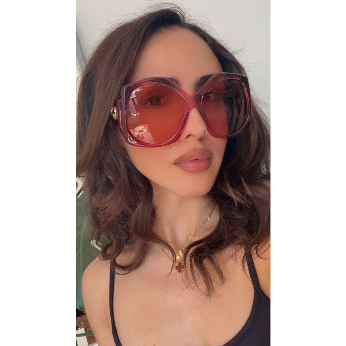 Gucci NEW Gucci GG0875S Pink Oversized Sunglasses Size ONE SIZE - 2 Thumbnail