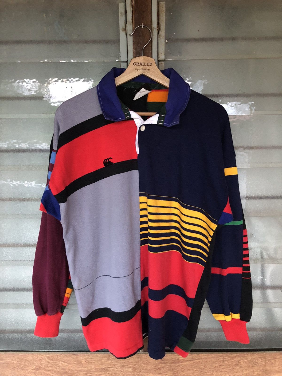 Canterbury of New Zealand Vintage Canterbury Rugby Ugly Colour Long Sleeve Size US L / EU 52-54 / 3 - 4 Thumbnail