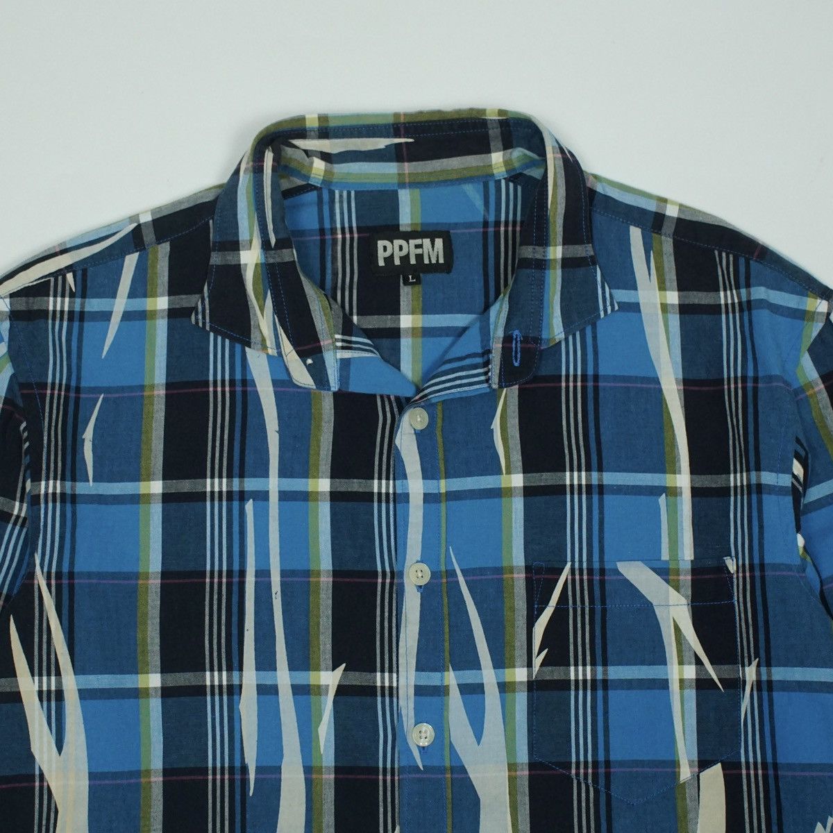 PPFM *NoTariff PPFM Plaid Tribal Printed Shirt Size US S / EU 44-46 / 1 - 3 Thumbnail
