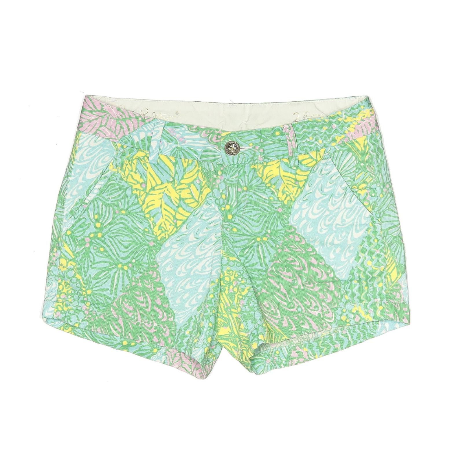 Other Lilly Pulitzer Size 2 Printed Green The Callahan 5" Shorts Size 26" / US 2 / IT 38 - 1 Thumbnail