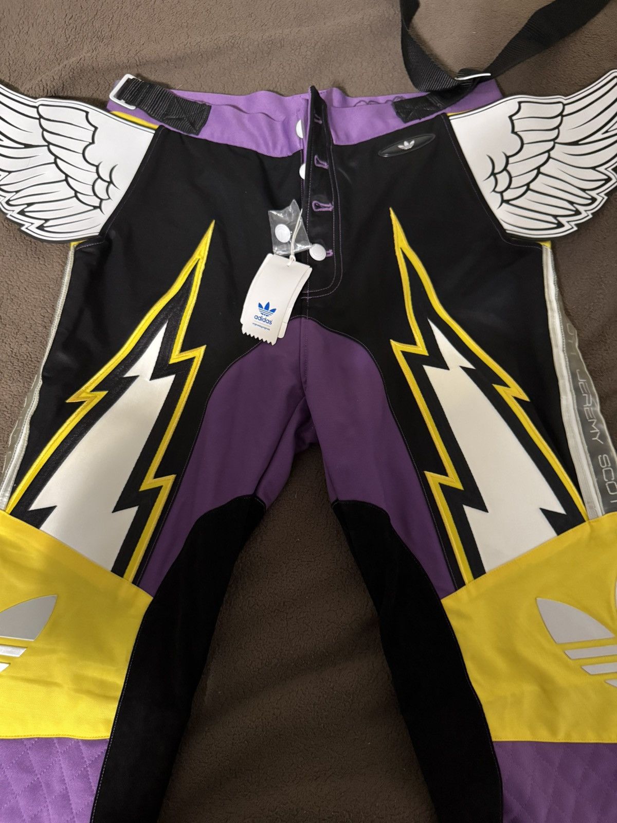 Adidas × Jeremy Scott JEREMY SCOTT ADIDAS MOTOR PANTS- PURCHASED FROM STEVE AOKI Size US 32 / EU 48 - 7 Thumbnail