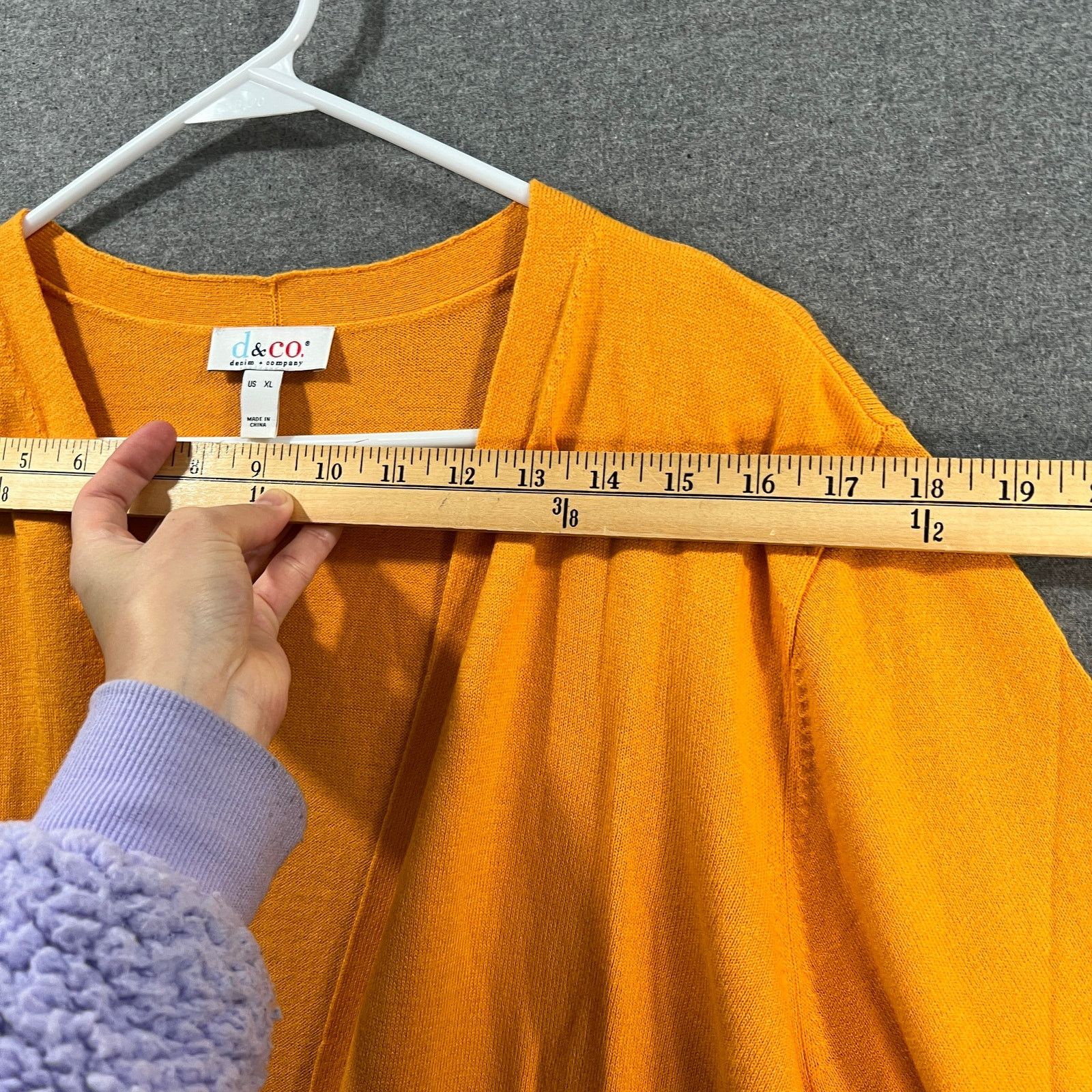 Denim & Co. Denim & Co. Open-Front 3/4-Sleeve Cardigan Sweater Cadmium Size XL / US 12-14 / IT 48-50 - 7 Thumbnail