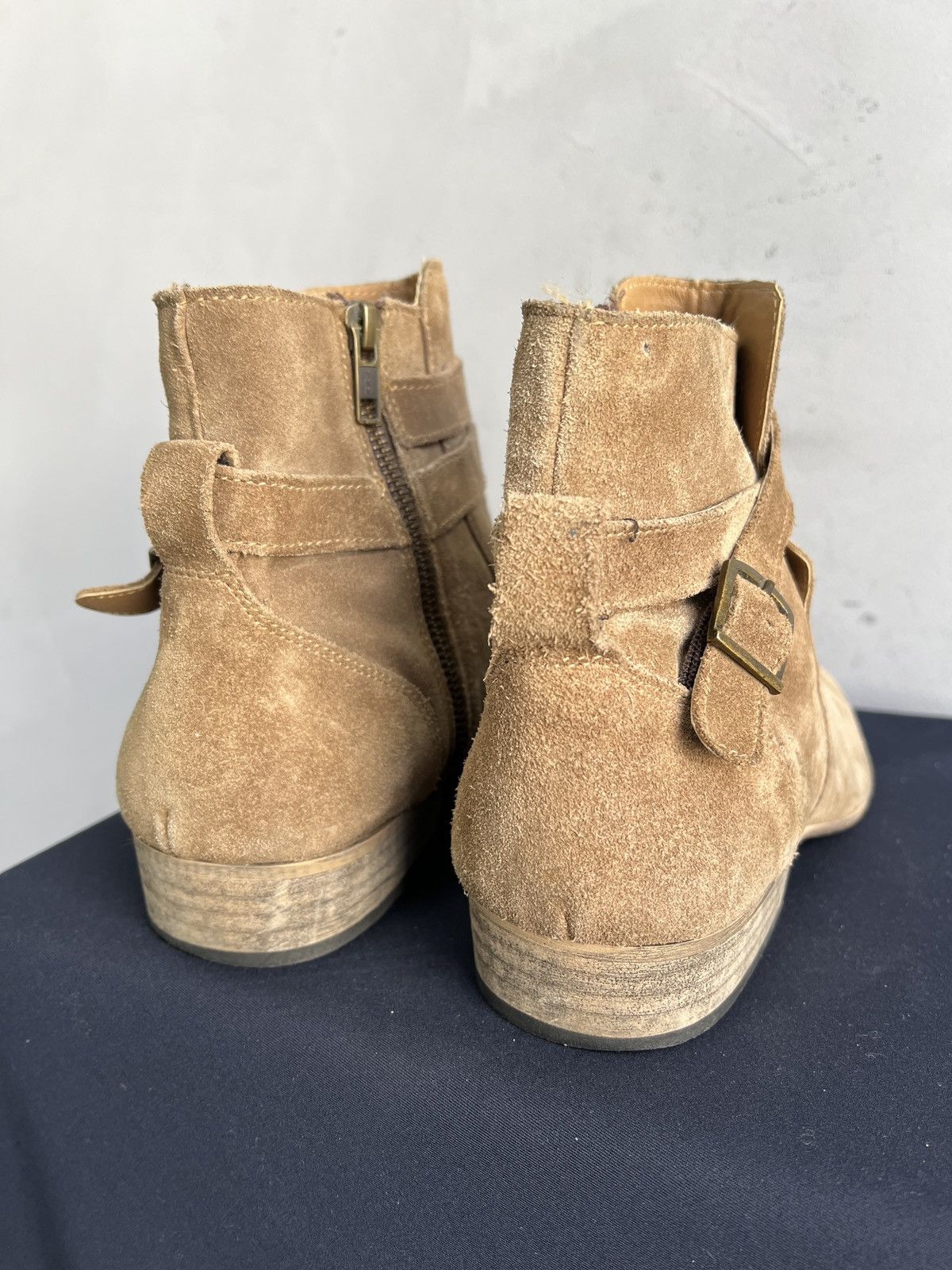 Western Rise Guidi style suede ankle moto boots avant garde y2k Size US 9 / EU 42 - 8 Thumbnail
