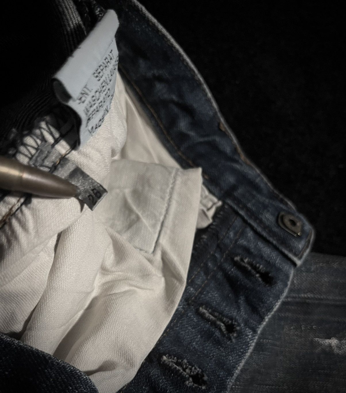 Dior × Hedi Slimane × Yves Saint Laurent AW03 DIOR BLUE “LUSTER” WAX DENIM Size US 29 - 10 Thumbnail