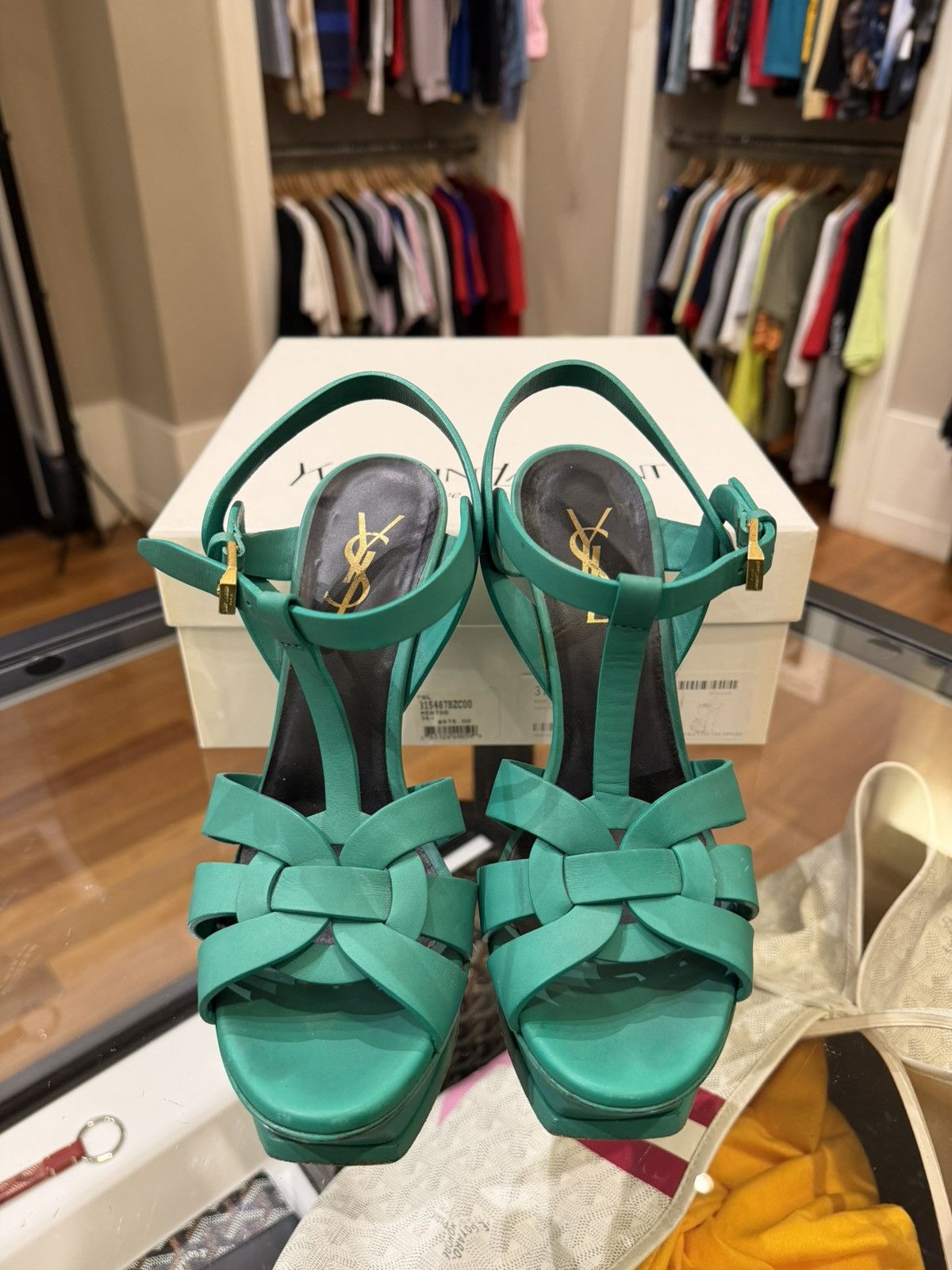 Yves Saint Laurent YSL Saint Laurent Tribute Platform Sandals Size US 6.5 / IT 36.5 - 5 Thumbnail