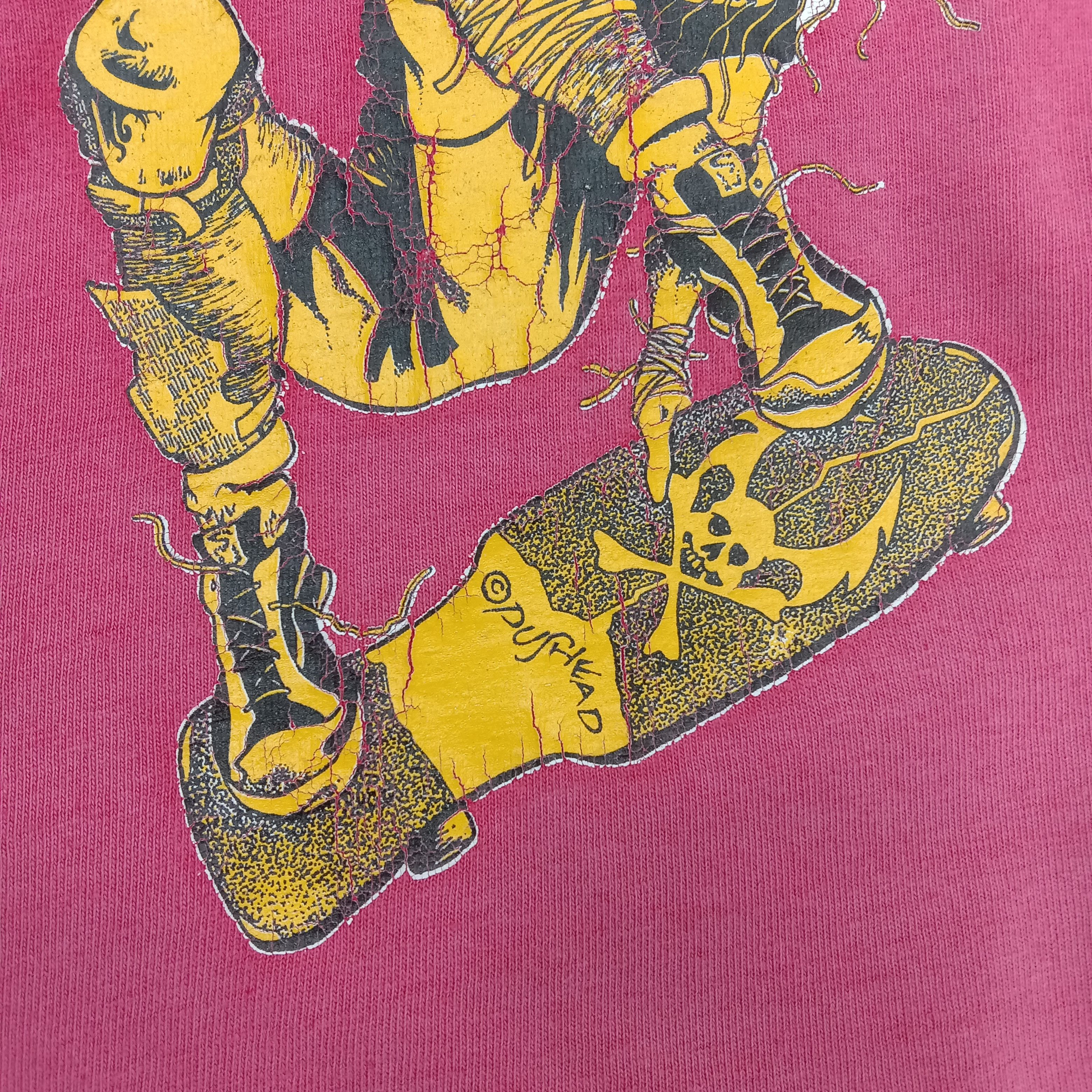 Thrasher × Vintage Pushead Thrasher Skateboard Style Faded Tshirt Size US L / EU 52-54 / 3 - 3 Thumbnail