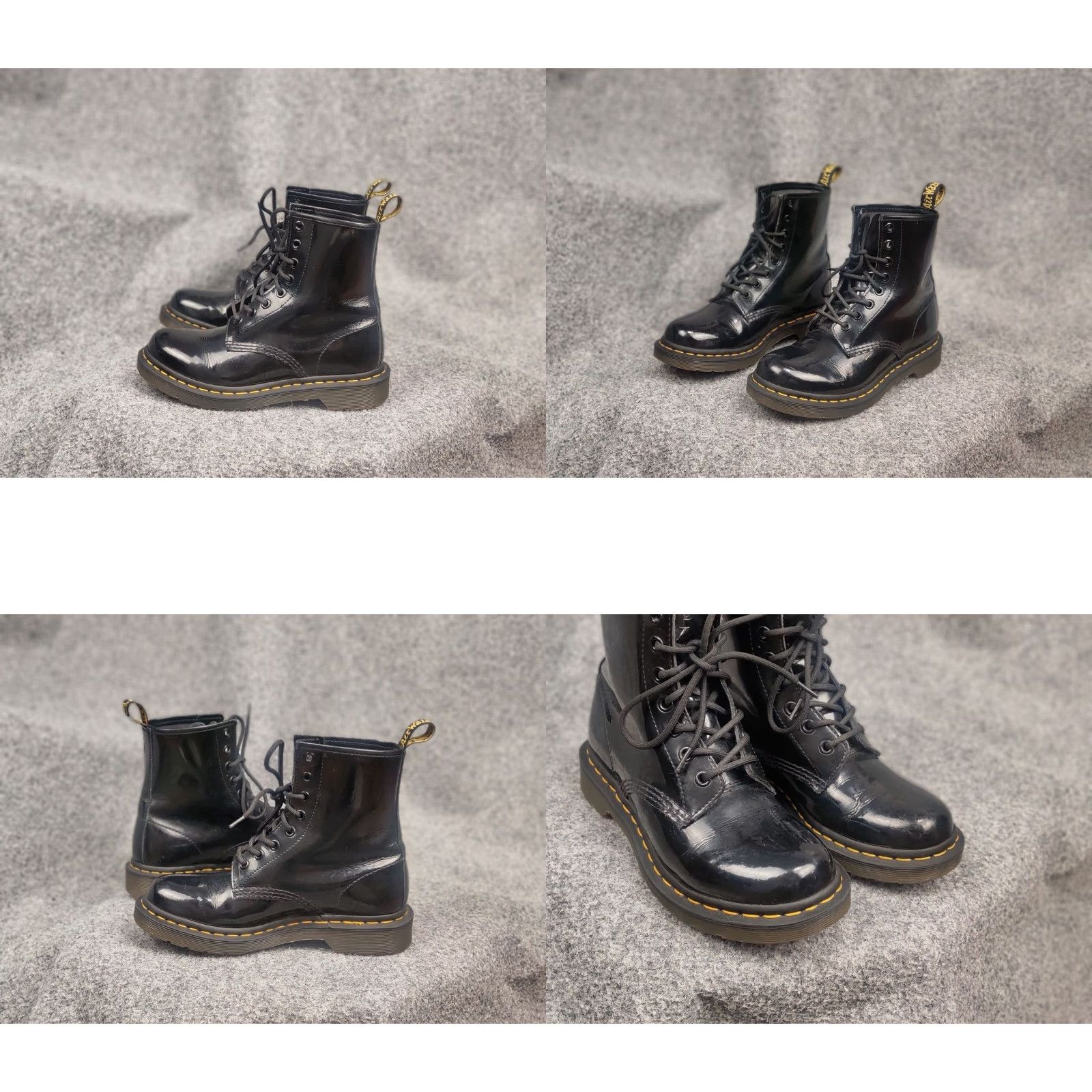 Dr. Martens Dr. Martens 11821 Black Leather Combat Lace Up Boots Women's UK 4 US 6 EU 37 Ankle Patent Patent Black Leather Combat Boots Women Size US 6 / IT 36 - 8 Thumbnail