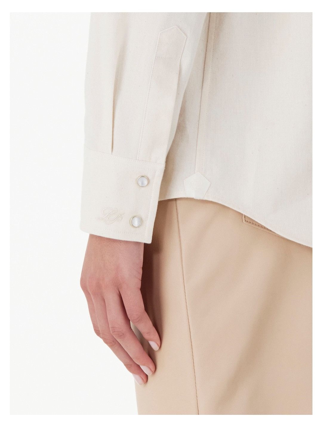 Loro Piana o1srvl11e0725 FAM8913 Yelena Cotton Shirt in Off White Size L / US 10 / IT 46 - 5 Thumbnail