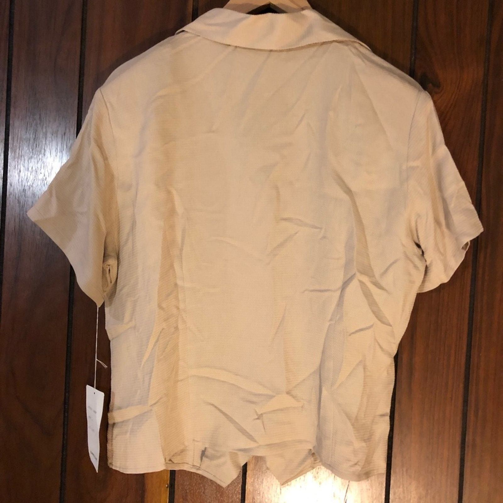Other NWT K Arnold Career Silk Taffy Caramel Shirt Size M / US 6-8 / IT 42-44 - 6 Thumbnail