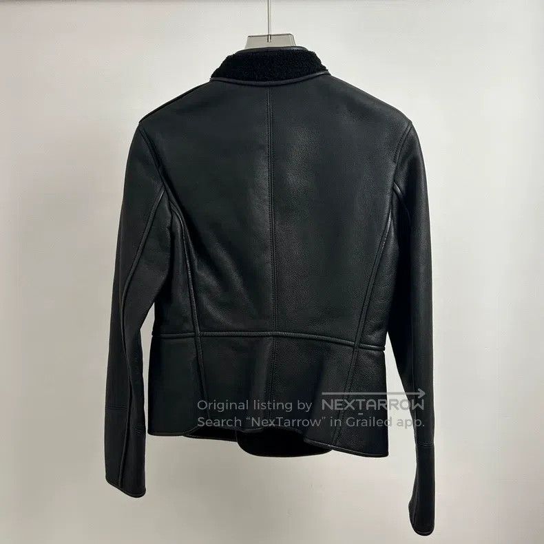 Hermes Hermes Pure Black Leather and Fur Integrated Jacket Size XS / US 0-2 / IT 36-38 - 2 Thumbnail