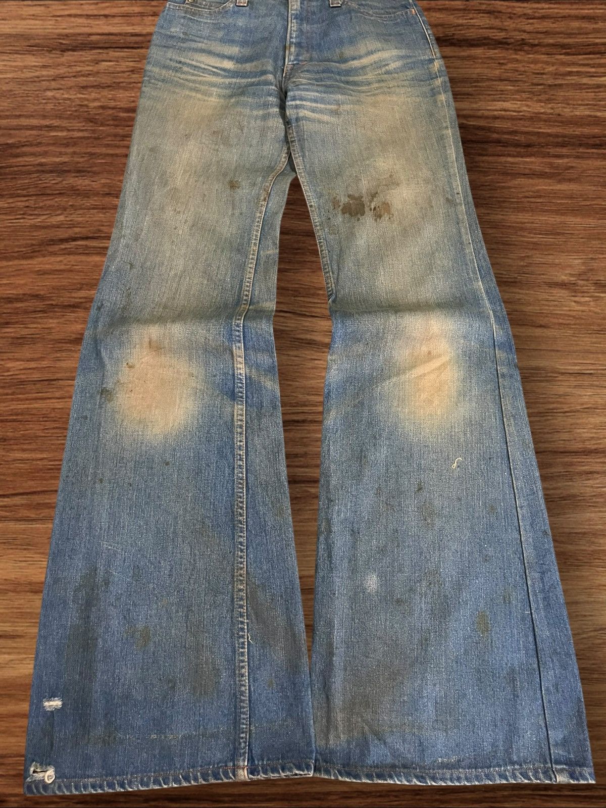 If Six Was Nine × Japanese Brand × Le Grande Bleu (L.G.B.) Vintage Japanese Brand Rusty Dirt Blue Washed Flare Jeans Size 26" / US 2 / IT 38 - 8 Thumbnail