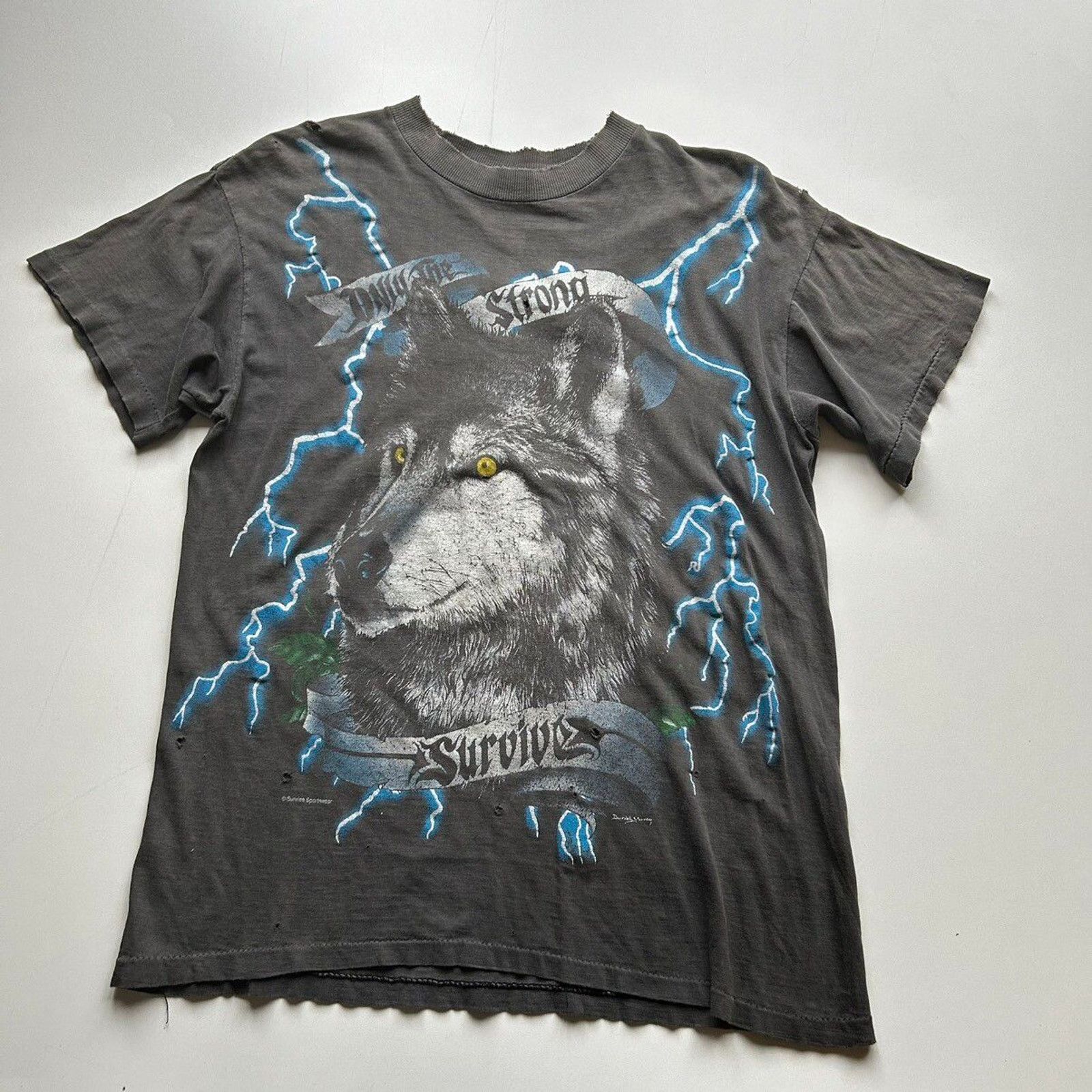Vintage Travis Scott Vintage 90s American Thunder Unicorn T shirt 