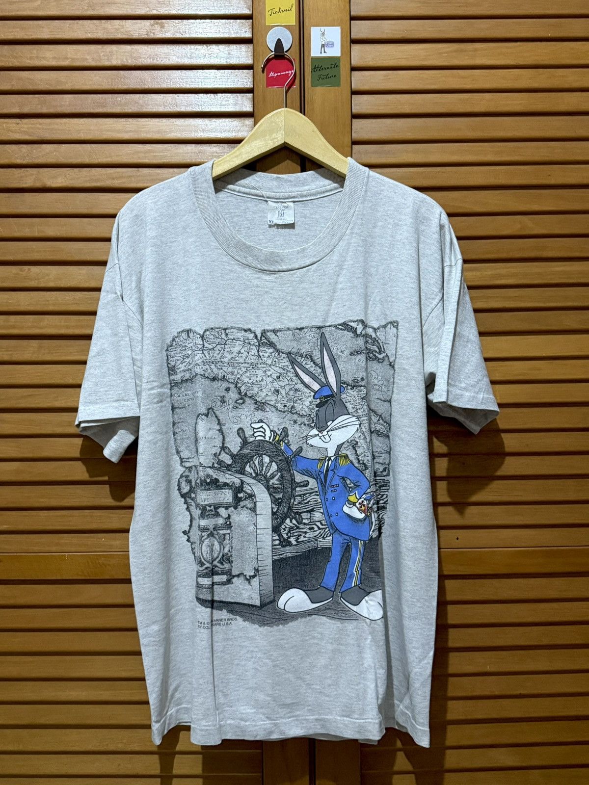 Warner Bros Bugs Bunny 90s Vintage Tee Grey Size US XL / EU 56 / 4 - 1 Thumbnail