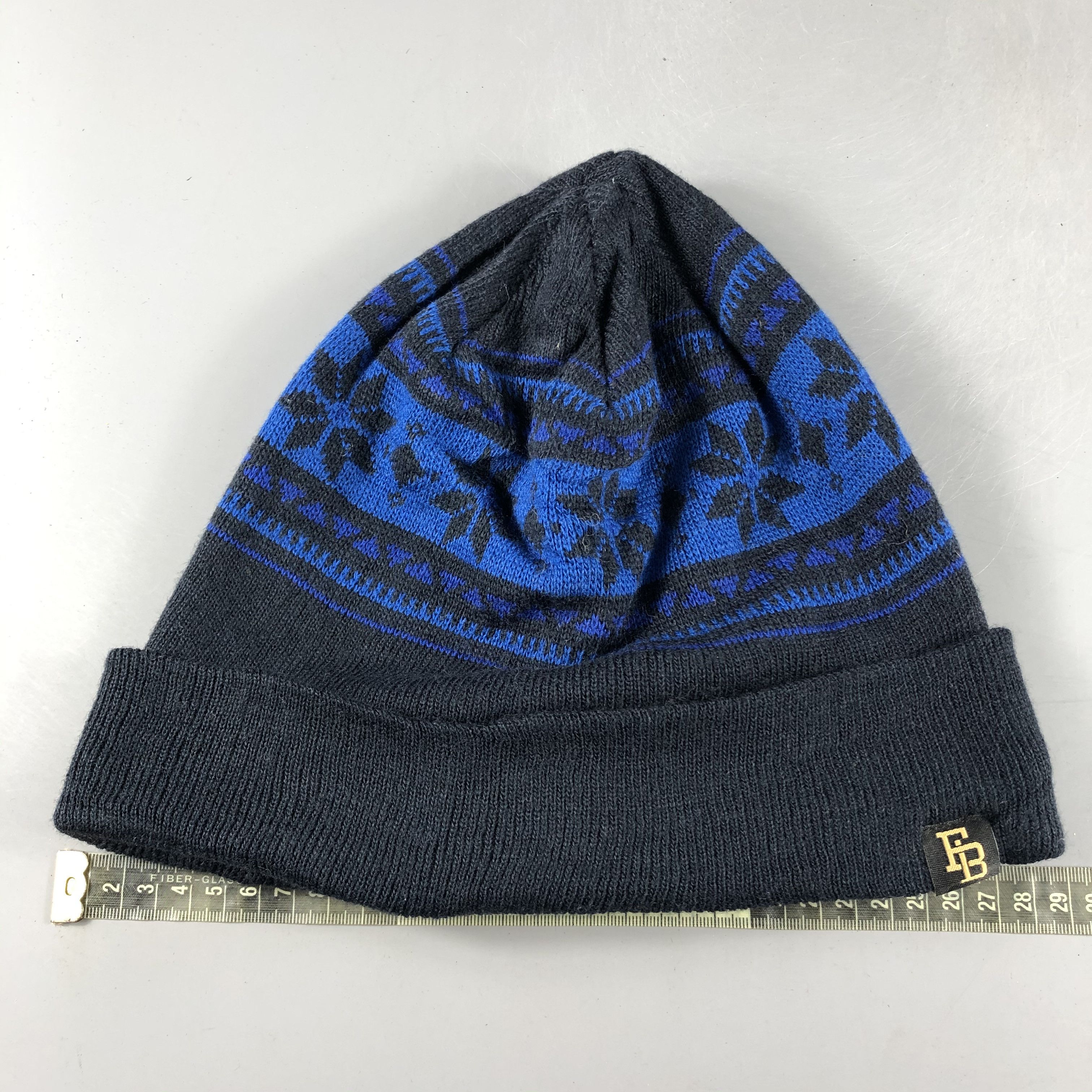 Japanese Brand × Vintage Free Blades Fair Isle Beanie Snow Hat Snow Cap -D384 Size ONE SIZE - 4 Thumbnail