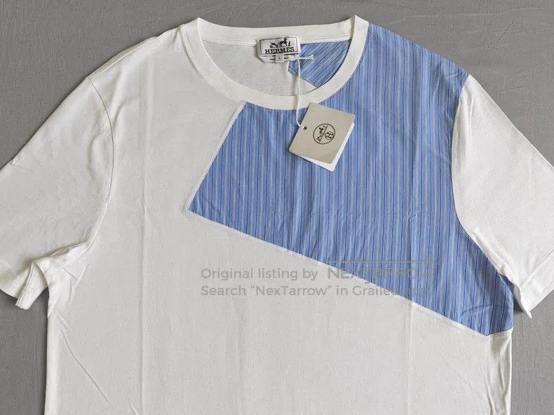 Hermes Hermes Short-sleeved t-shirt, color-blocked cotton Size US L / EU 52-54 / 3 - 2 Thumbnail