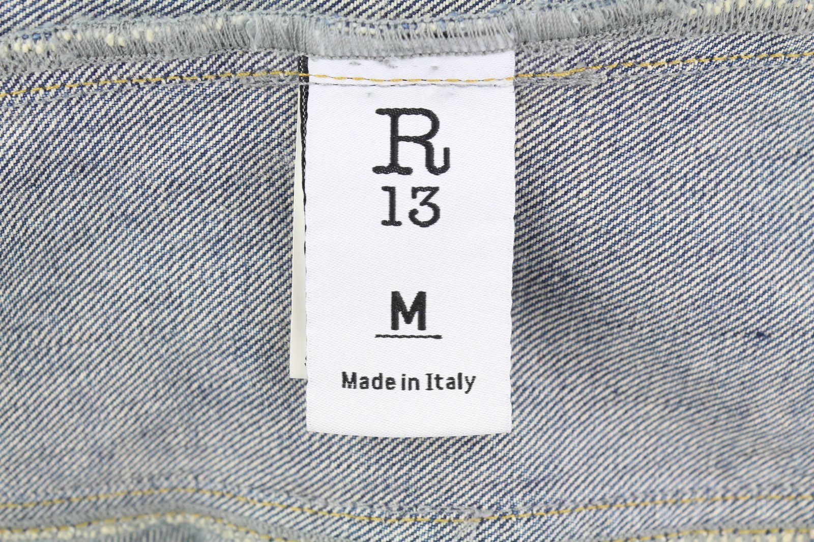 R13 RAGLAN TRUCKER JKT M Kelly Tex Button-Up Washed Denim 86164 Size M / US 6-8 / IT 42-44 - 7 Thumbnail