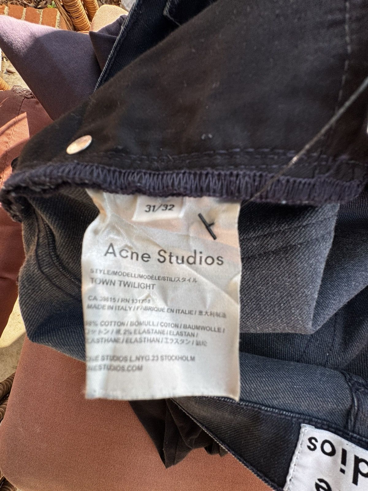 Acne Studios Navy Blue Straight Cut Town Twilight Denim Jeans Size US 31 - 5 Thumbnail