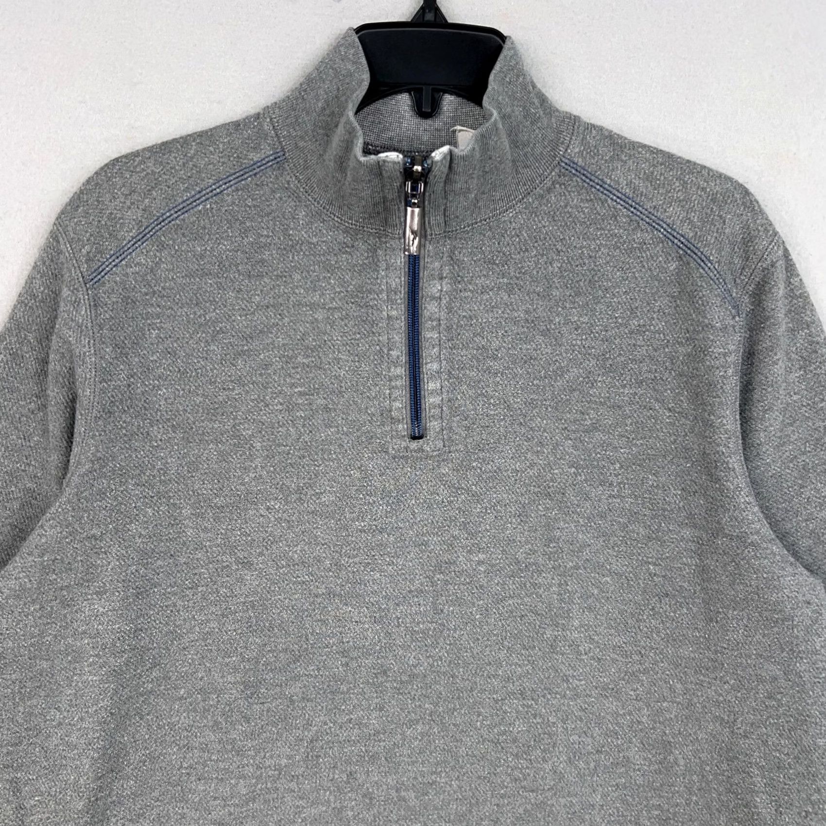 Tommy Bahama Tommy Bahama Sweater Mens Large Gray Stripe Reversible Pullover Golf Preppy Size US L / EU 52-54 / 3 - 2 Thumbnail