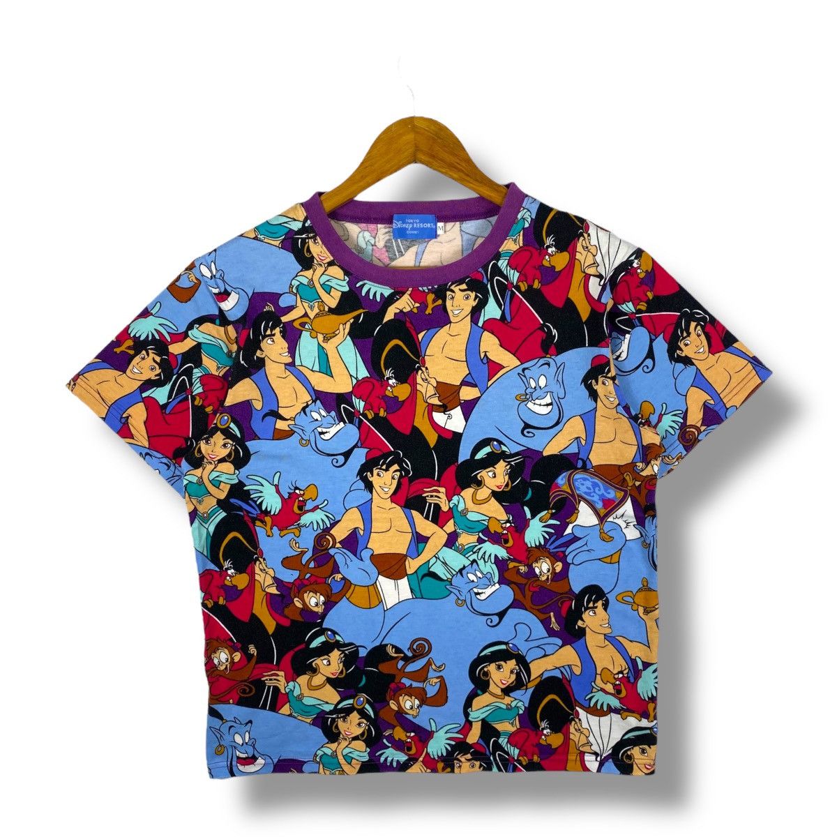 Disney Vintage 00's ALADDIN Fullprint Disney Cartoon Graphic Tee Size US M / EU 48-50 / 2 - 1 Thumbnail