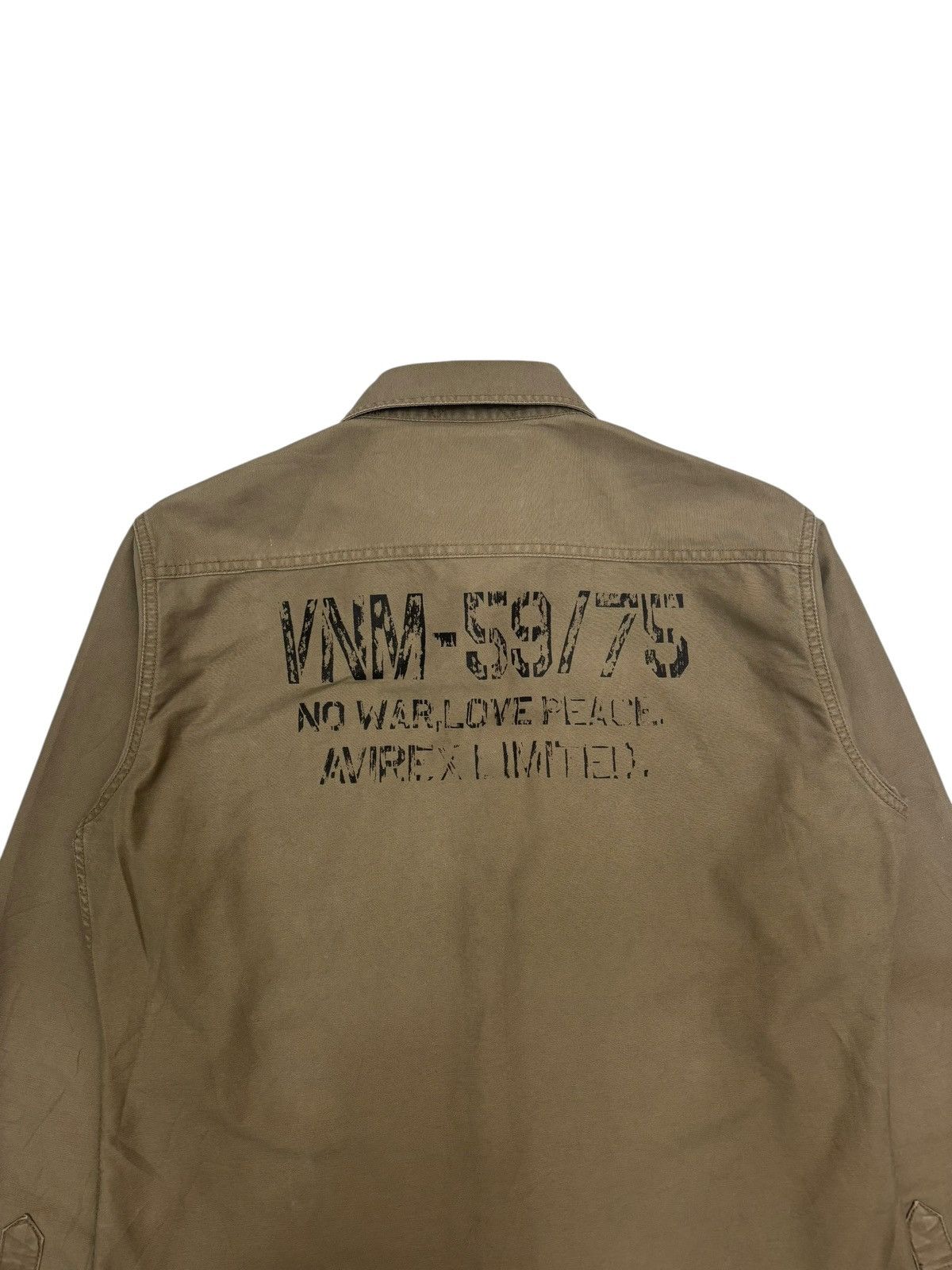 Aero Leathers AVIREX NO WAR🔥LOVE PEACE MILITARY BUTTON SHIRT Size US M / EU 48-50 / 2 - 5 Thumbnail