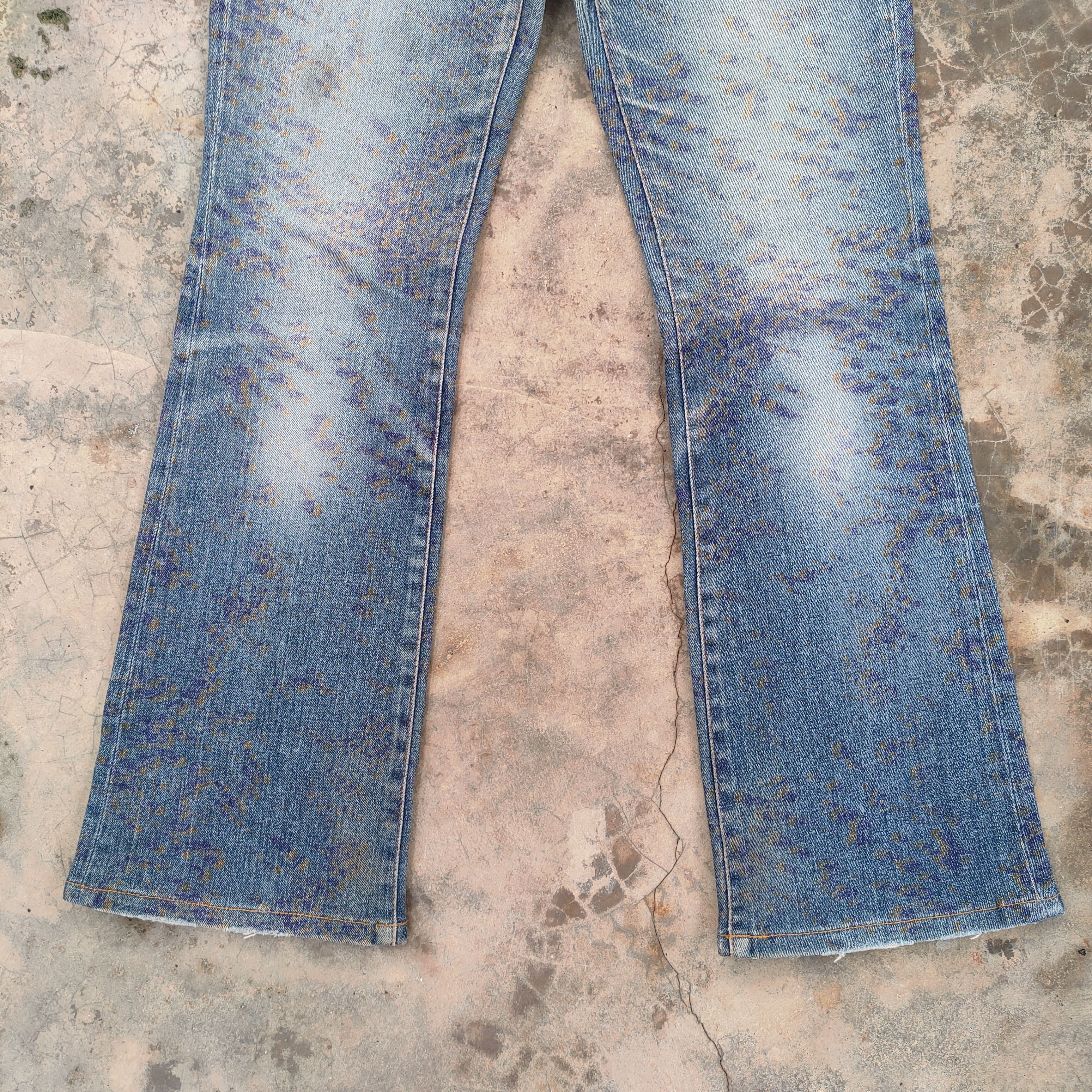 Japanese Brand W29 VINTAGE AE FLARE ART FADED JEANS DENIM PANTS Size US 29 - 3 Thumbnail