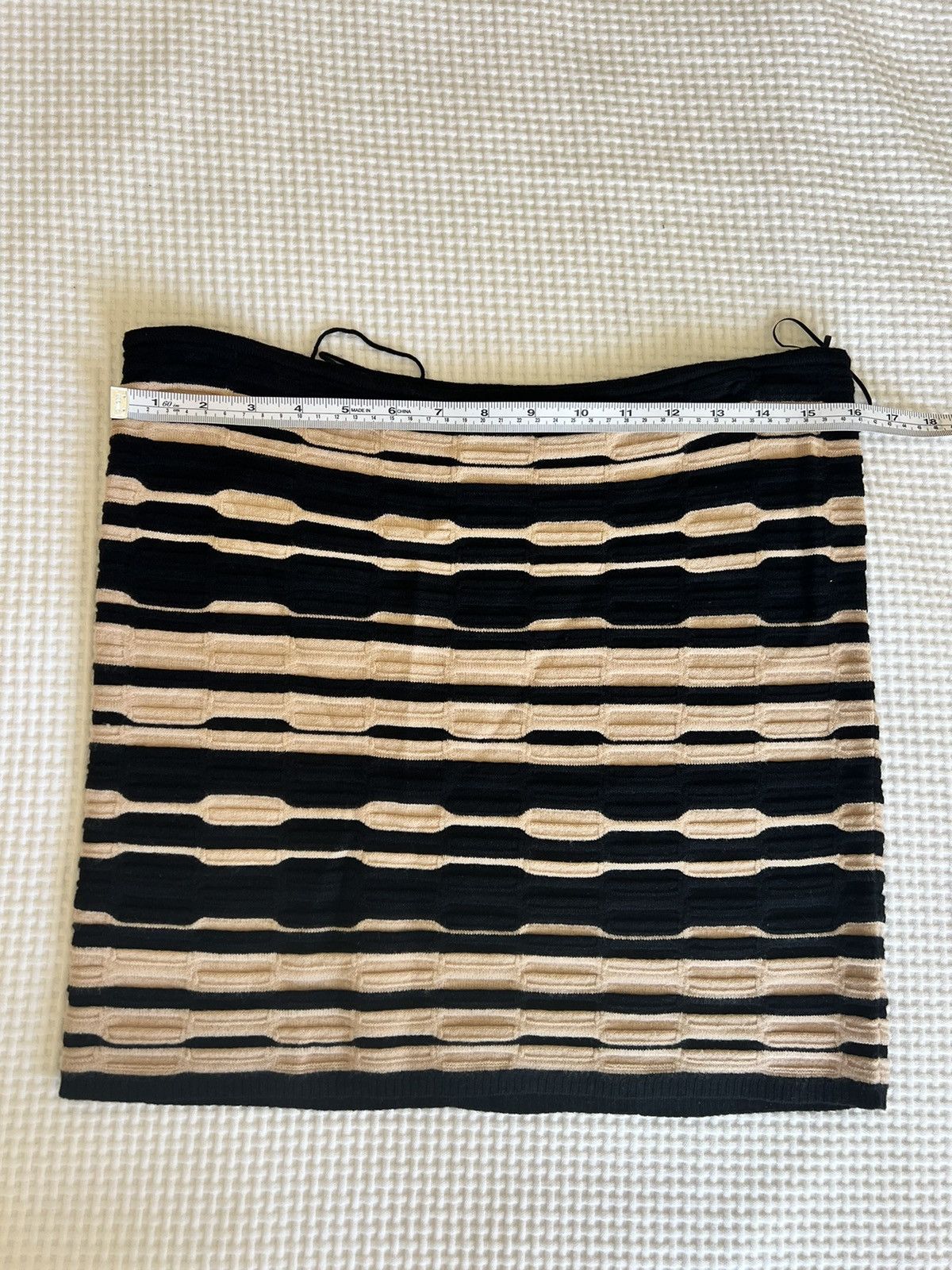 Missoni M Missoni Black and Tan Knit Mini Skirt Size 32" / US 10 / IT 46 - 3 Thumbnail