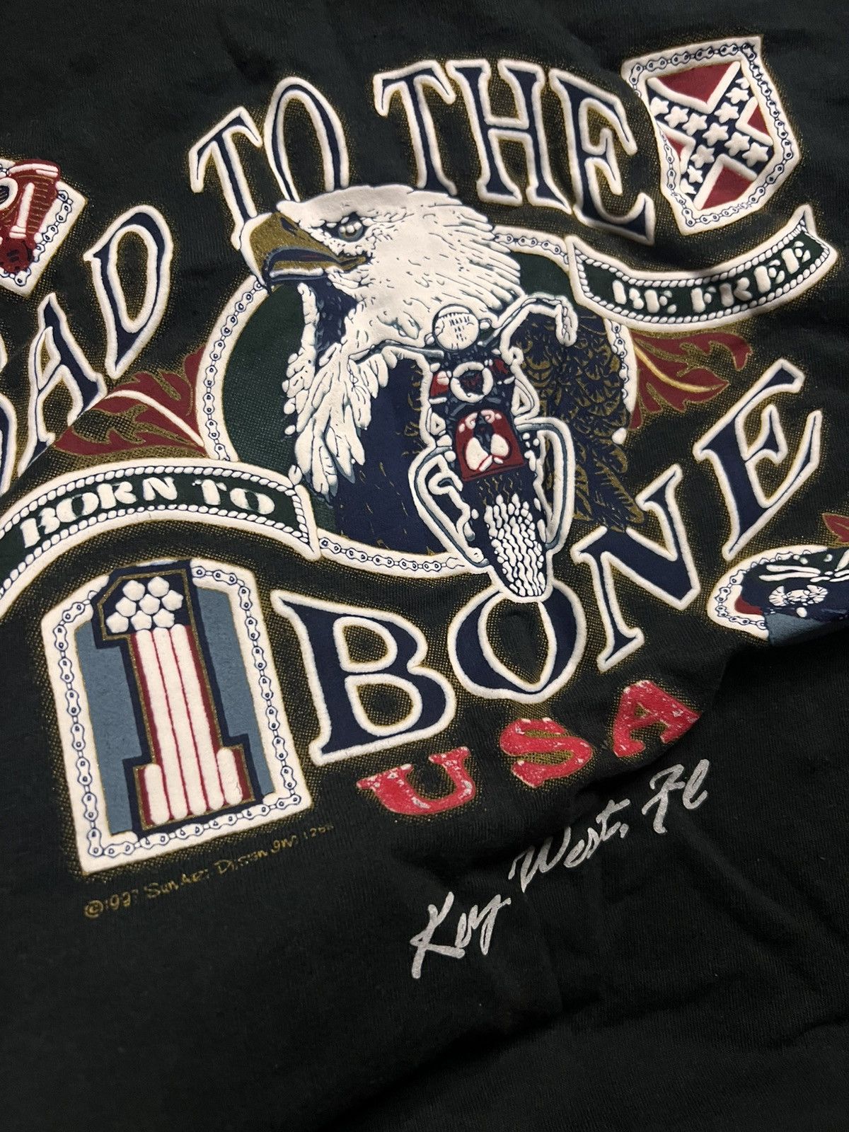 Vintage Vintage tee Bas to the Bone 97s Size US L / EU 52-54 / 3 - 4 Thumbnail