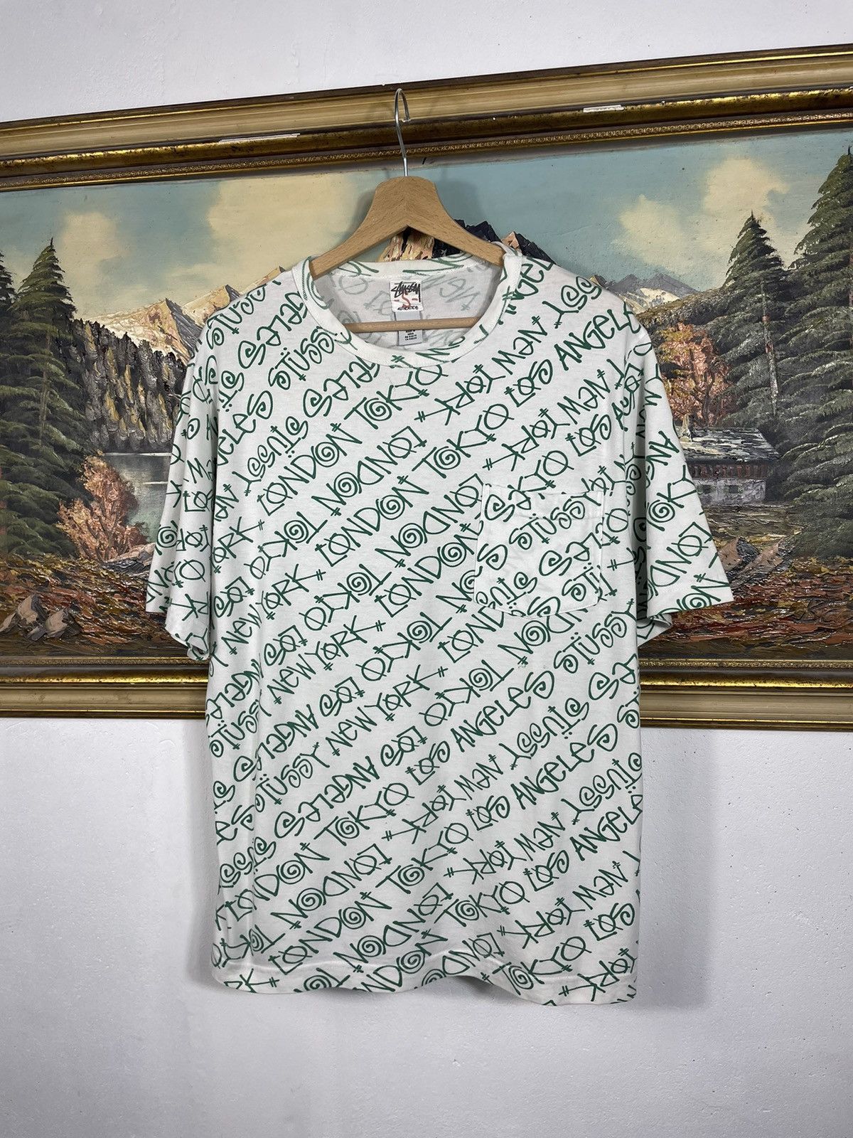 Stussy × Vintage Stussy Vintage Y2k T-shirt Tee Monogram Skate Avant Garde Size US M / EU 48-50 / 2 - 3 Thumbnail