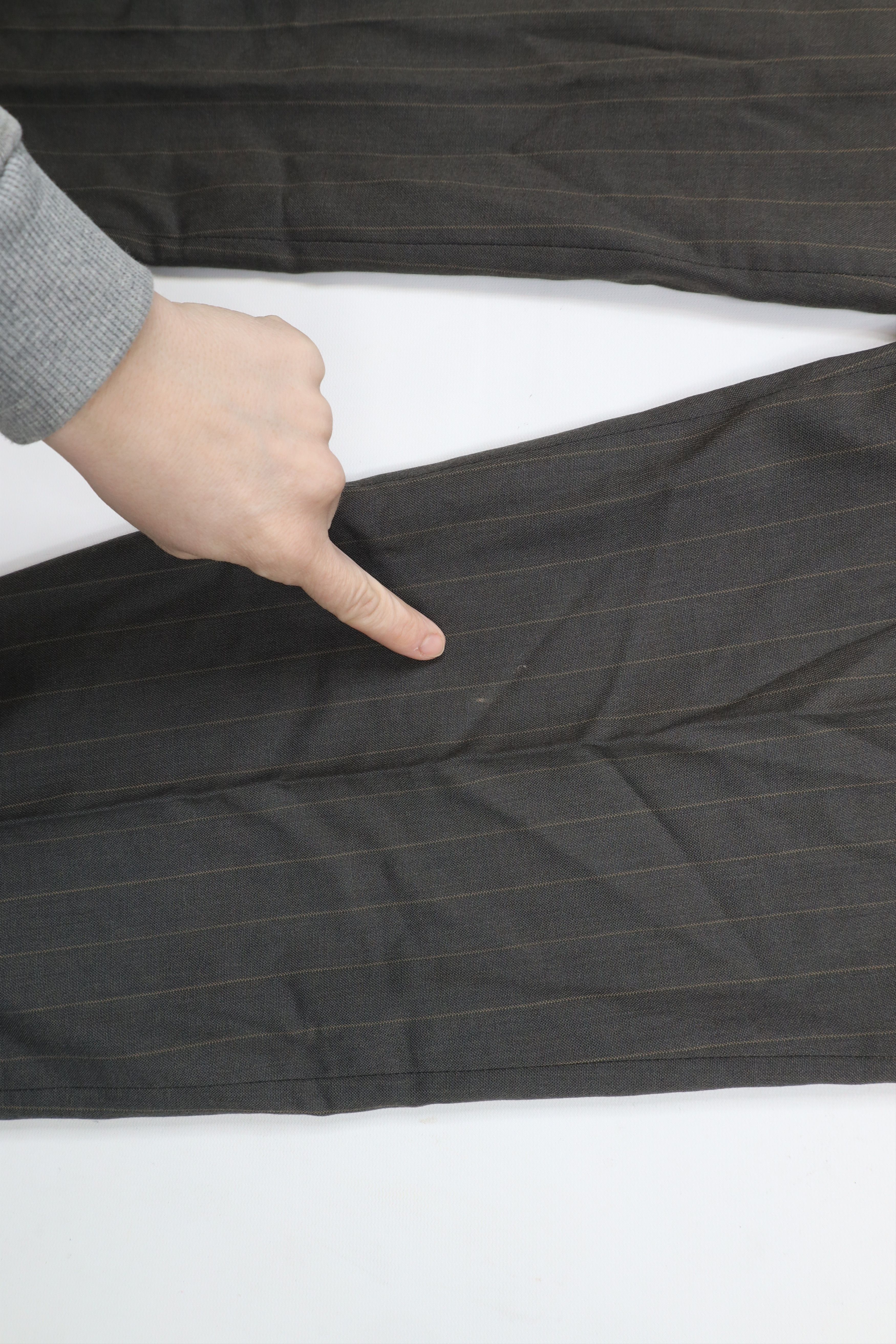 Vintage Vintage 90s Streetwear Wool Striped Wide Leg Chino Pants Size US 33 - 5 Thumbnail
