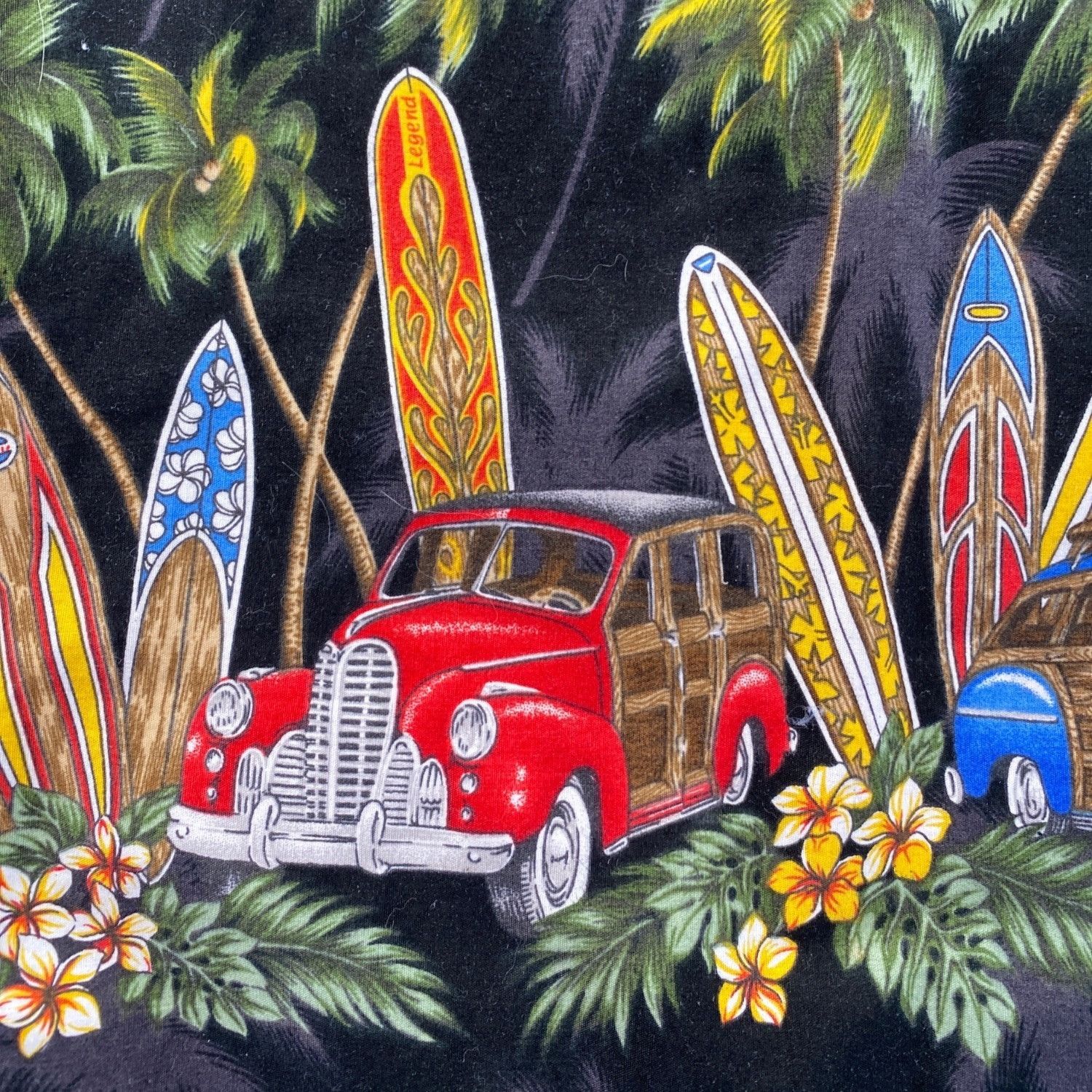 Pacific Legend Pacific Legend Men's Woodie Surfboard Hawaiian Shirt XXL Size US XXL / EU 58 / 5 - 5 Thumbnail