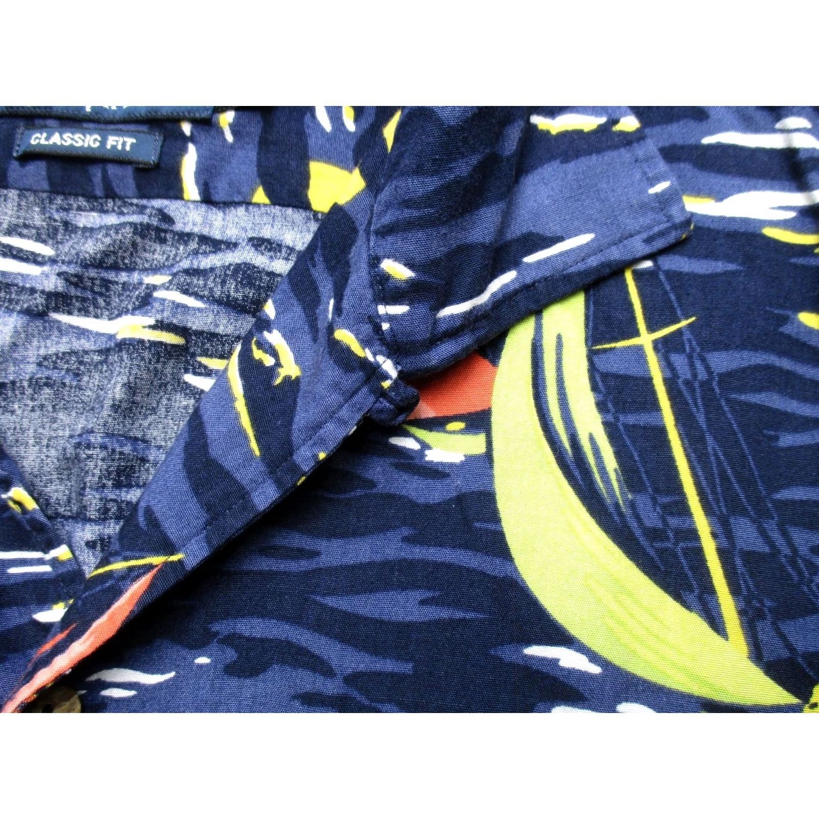 Polo Ralph Lauren VINTAGE Polo Ralph Lauren Hawaiian Shirt Mens S Sailboat Loop Collar Camp Button Size US S / EU 44-46 / 1 - 3 Thumbnail
