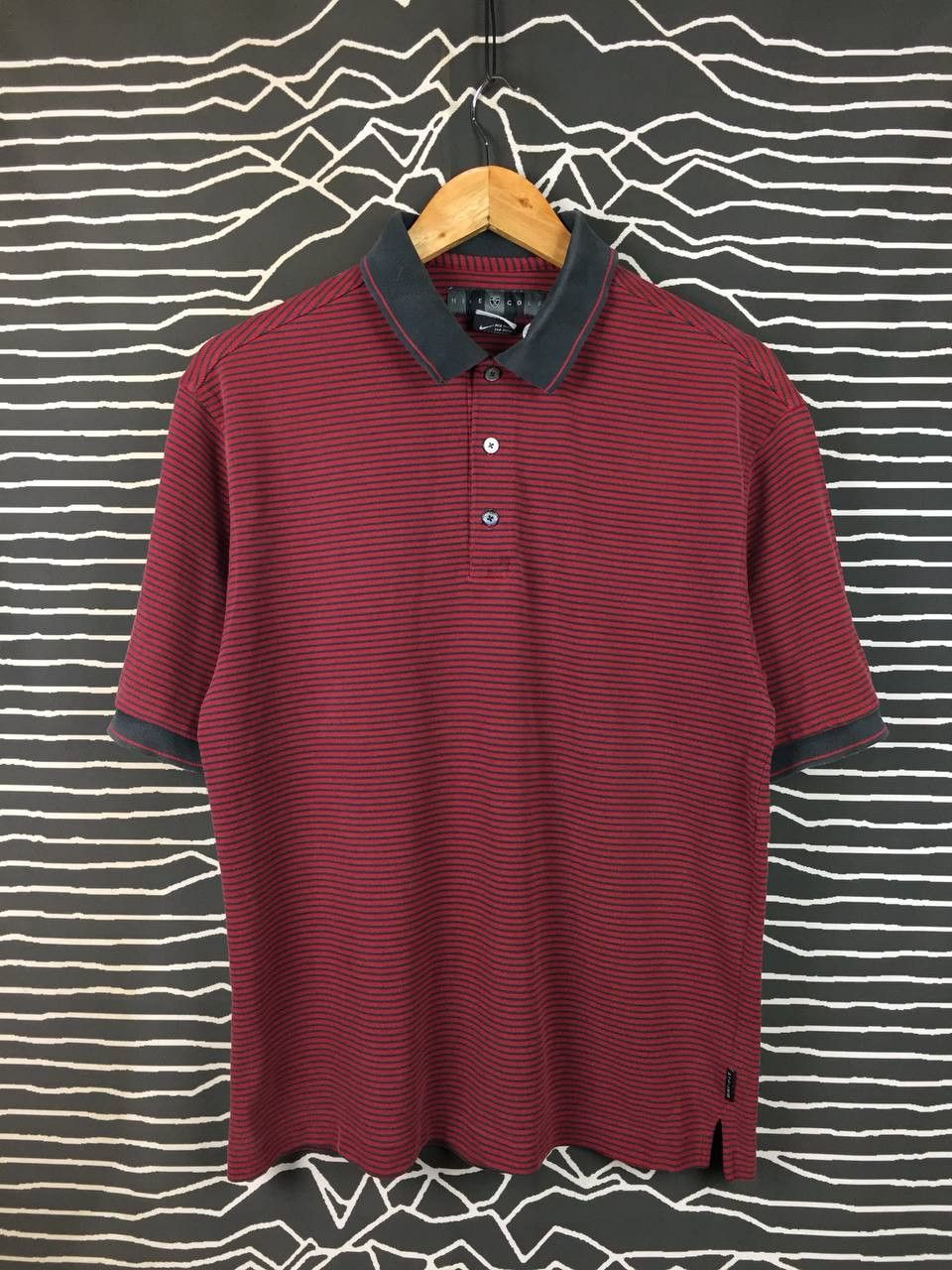 Nike Nike Golf Dri-FIT Cotton Blend Striped Polo Shirt Size M Size US M / EU 48-50 / 2 - 1 Thumbnail