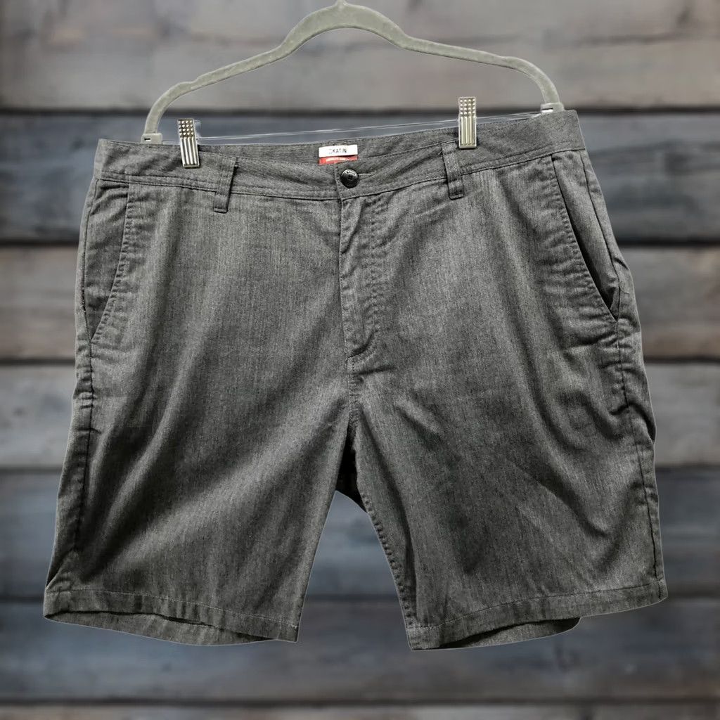 Katin KATIN Chino Shorts Mens Size 38 Gray Flat Front 8'' Inseam Surf Beach Size US 38 / EU 54 - 1 Thumbnail