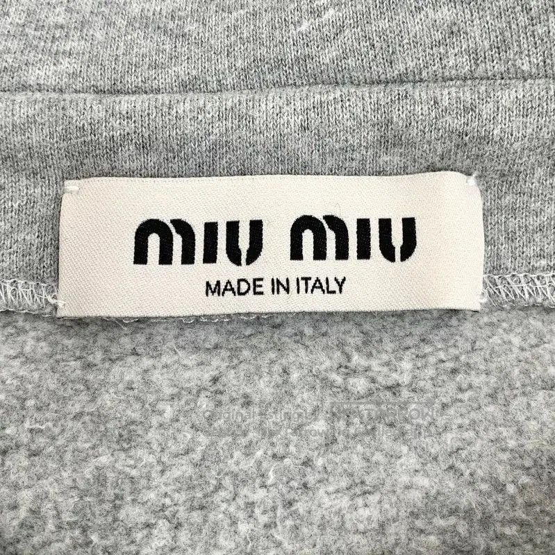 Miu Miu Miu Miu Gray Cotton Women's Crop Hoodie . Size XS / US 0-2 / IT 36-38 - 5 Thumbnail