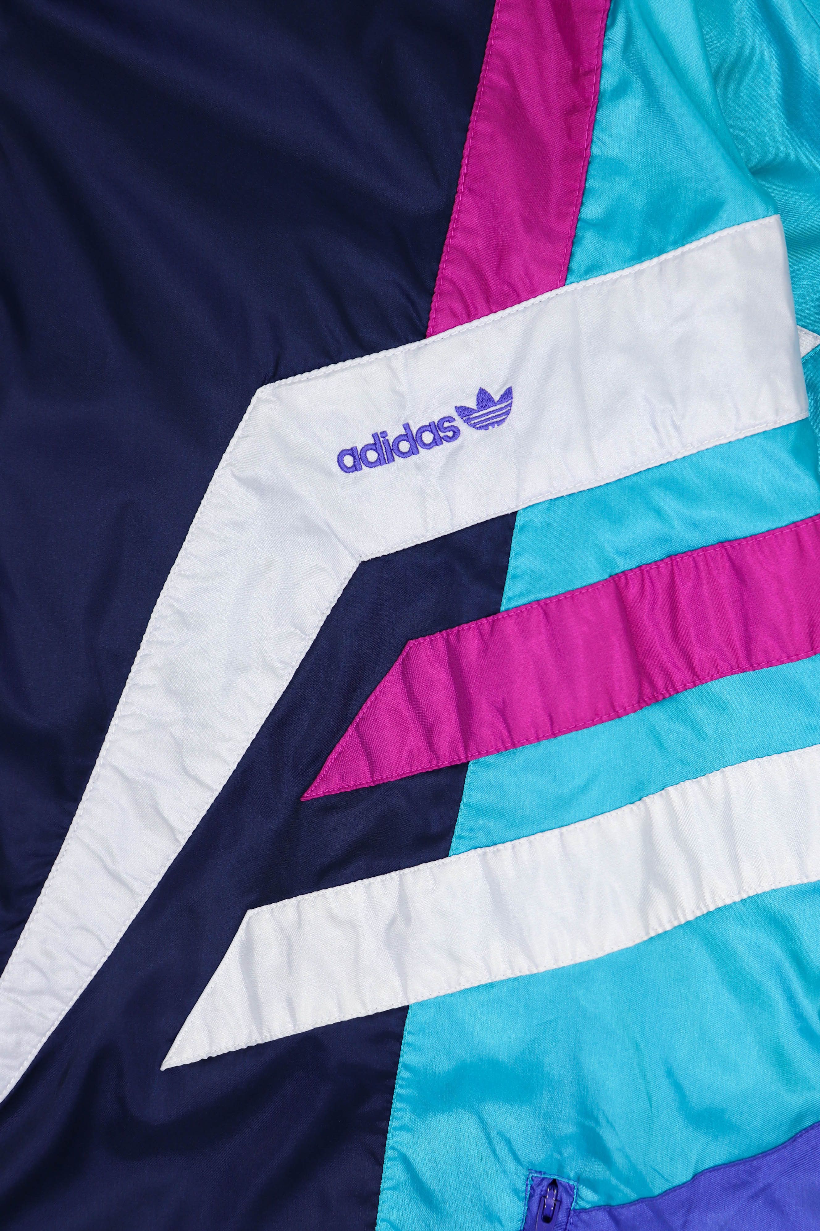 Adidas Adidas Vintage 3 Stripes Oversized Windbreaker Track Jacket Size US XL / EU 56 / 4 - 6 Thumbnail