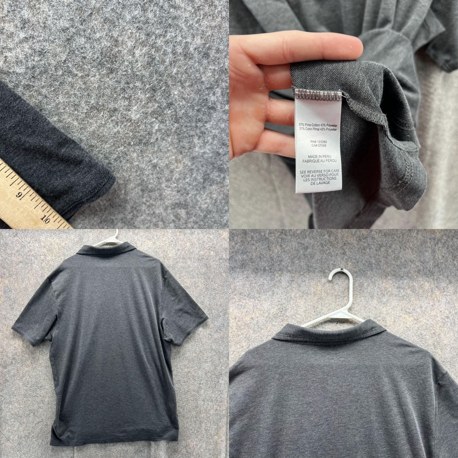 TravisMathew Travis Mathew Polo Shirt Men XXL Heather Gray Casual Pima Cotton Polyester Size US XXL / EU 58 / 5 - 8 Thumbnail