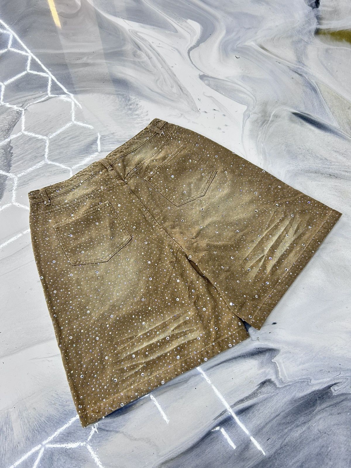 Vale Vale Tan Sandstorm Crystal Jean Shorts Size 36 Size US 36 / EU 52 - 8 Thumbnail