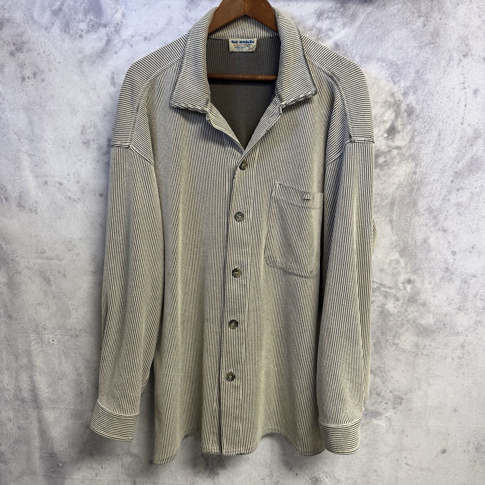 Bc Ethic Vintage BC Ethic Lounge Shirt Men’s 2XL 26.5x29.5 Long Sleev Size US XXL / EU 58 / 5 - 1 Thumbnail