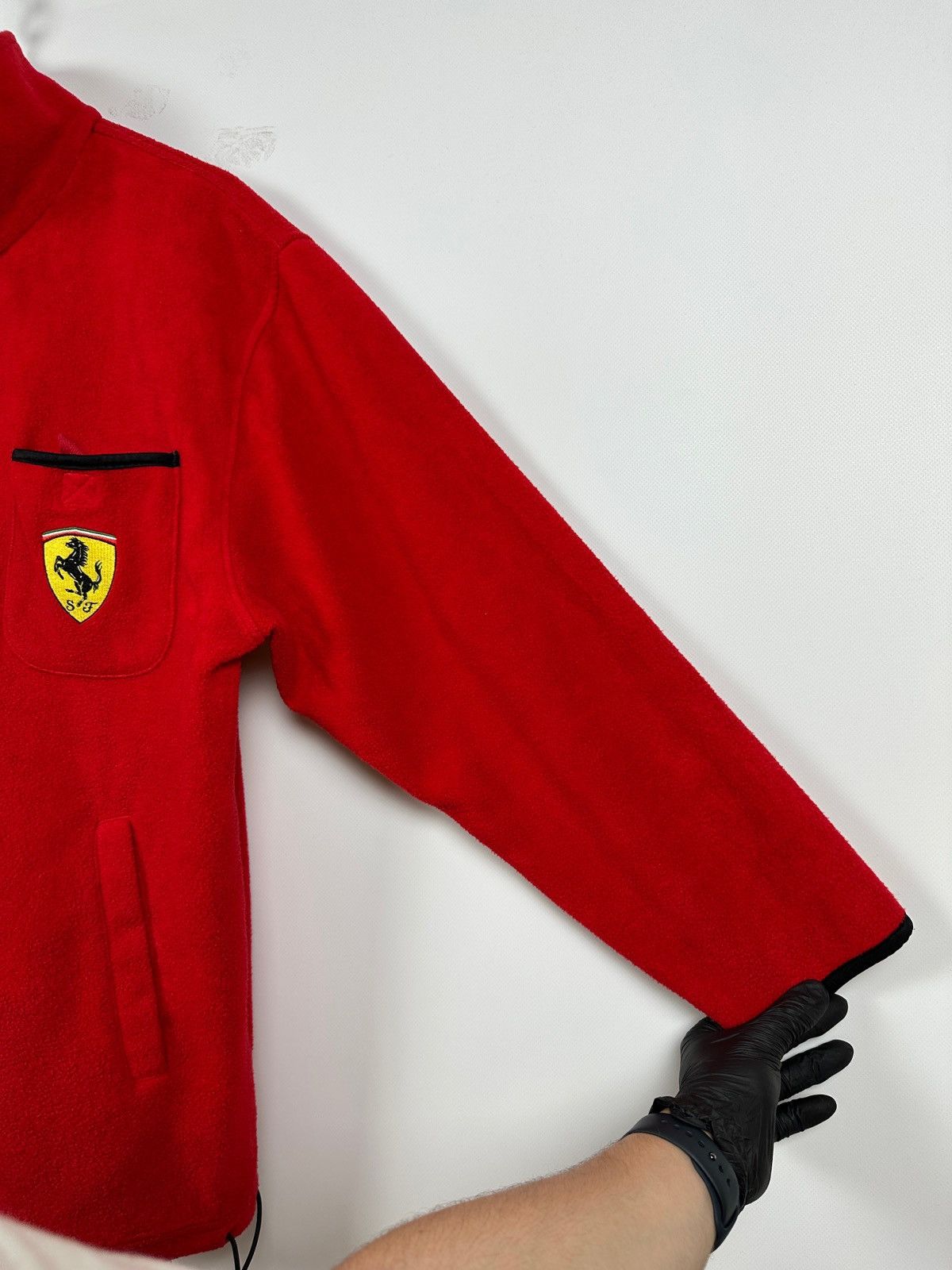 Ferrari 90s Vintage Ferrari Pocket Red Racing Zip Up Fleece Jacket Size US XL / EU 56 / 4 - 14 Thumbnail