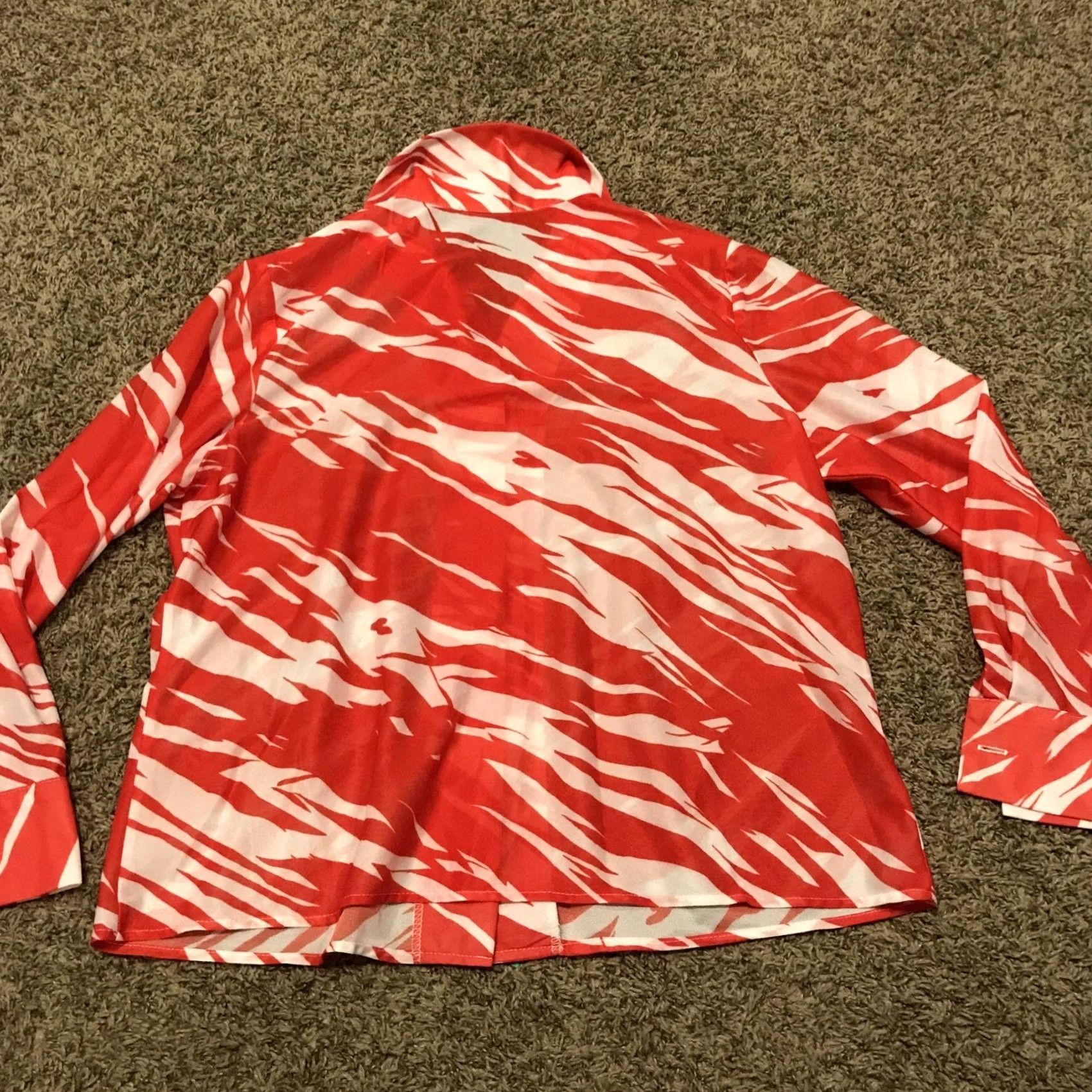 Vintage Vintage Vicki Wayne Woman’S L Polyester Button Up Shirt Red White A31 Size L / US 10 / IT 46 - 3 Thumbnail