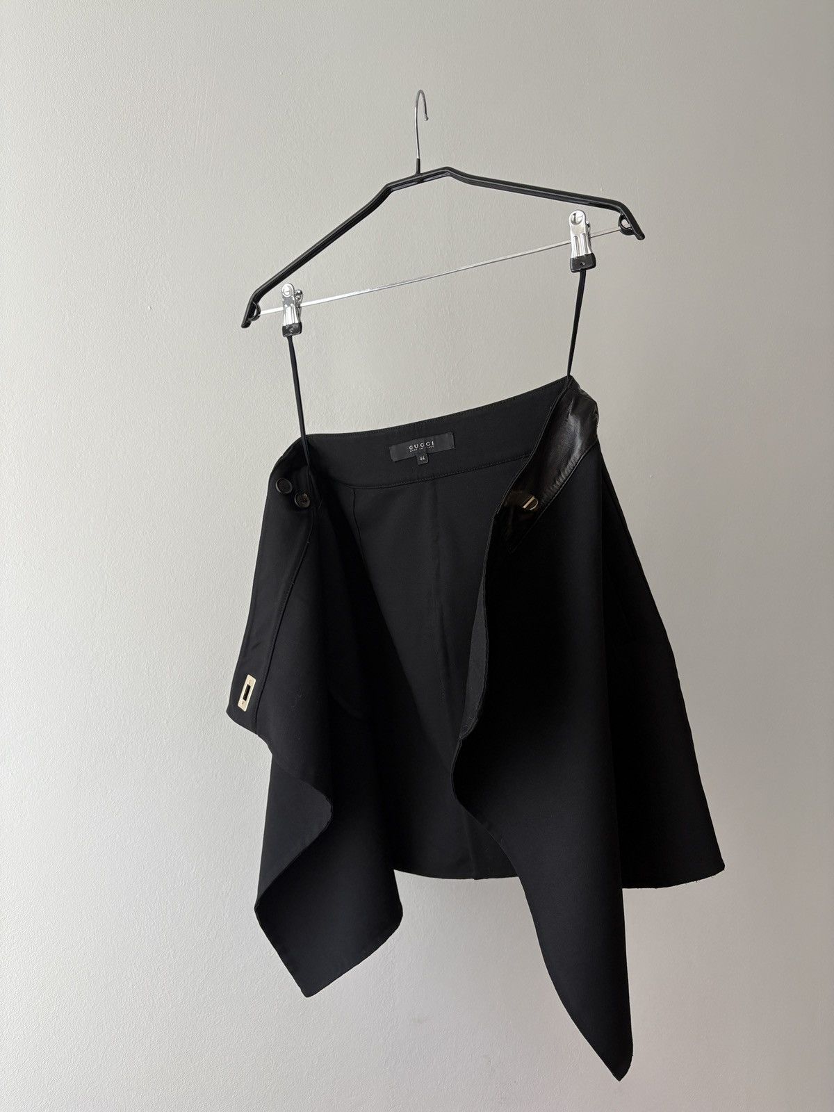 Gucci Gucci wool leather waist wrap skirt Size 30" / US 8 / IT 44 - 8 Thumbnail